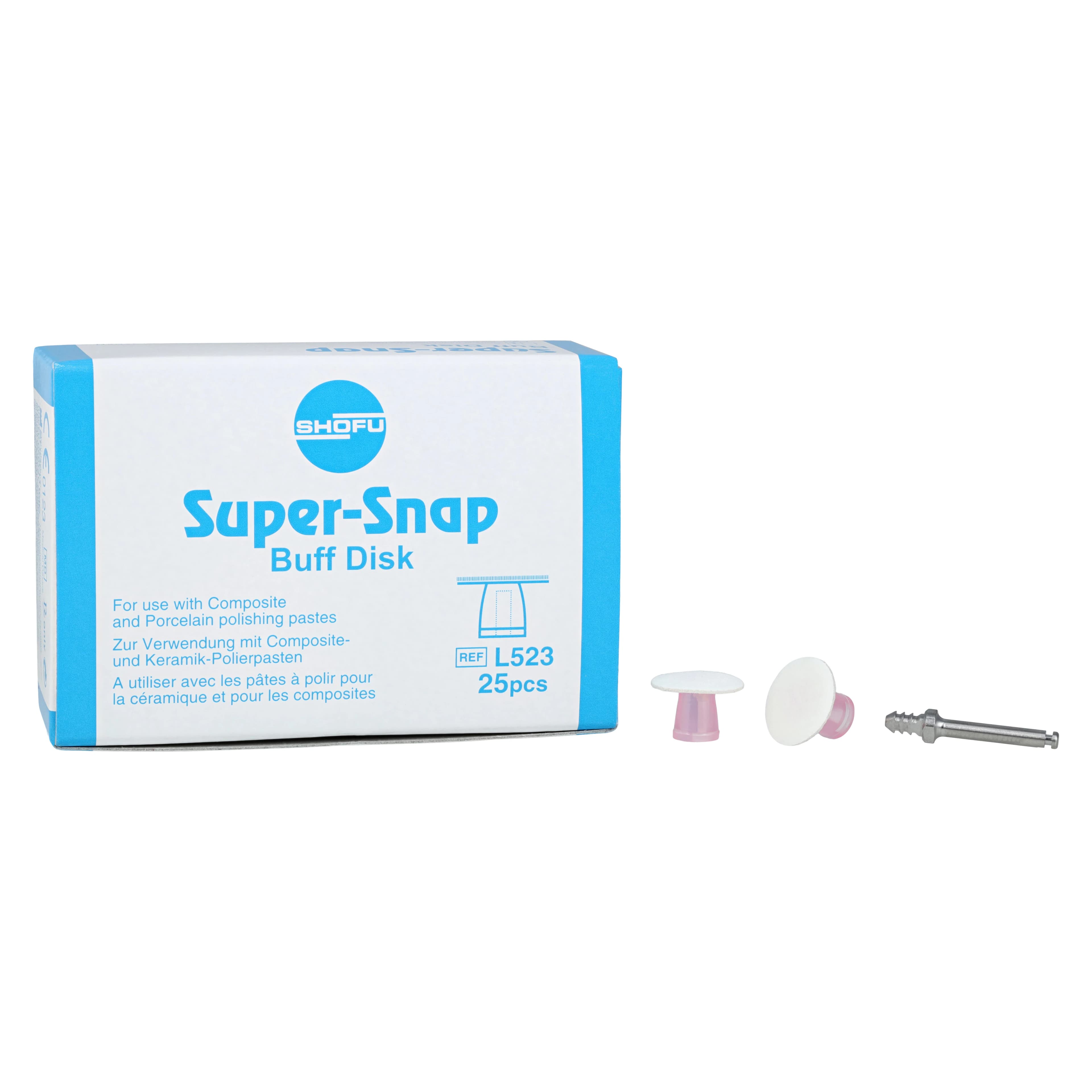 Super-Snap Buff Disks, Aluminum Oxide, Contra Angle, 25/Box thumbnail 2