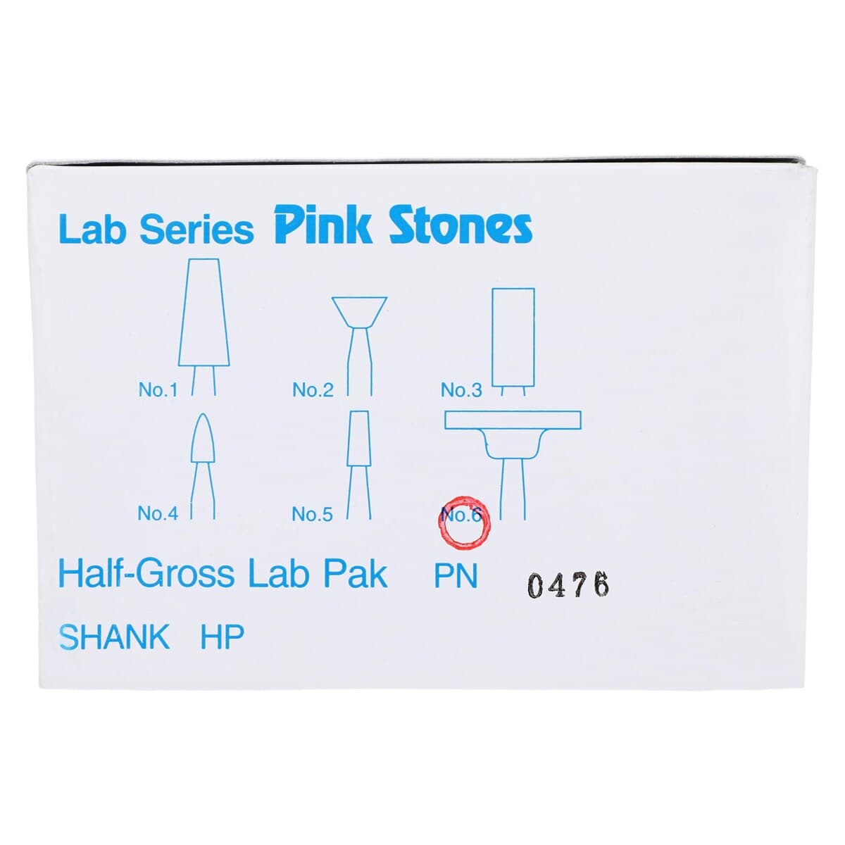 Shofu Lab Series Pink Mounted Stones #6 HP, Aluminum Oxide, 72/Box, ISO #130 thumbnail 6