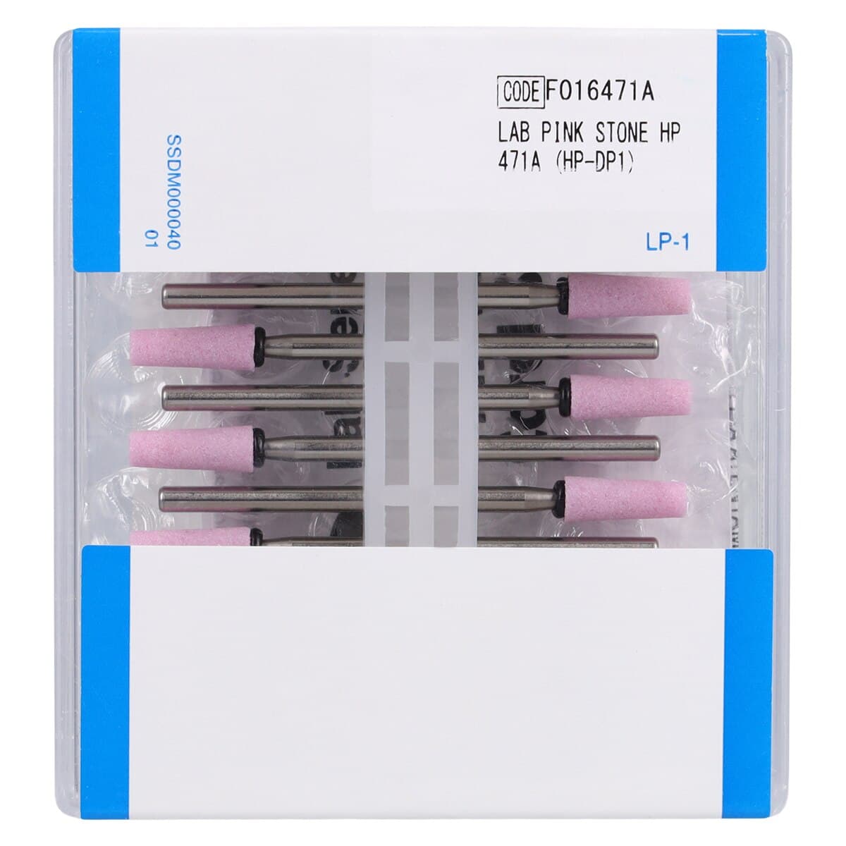 Shofu Lab Series Pink Mounted Stone #1 (HP), Aluminum Oxide, Size 1, 12/Box, #471A thumbnail 4