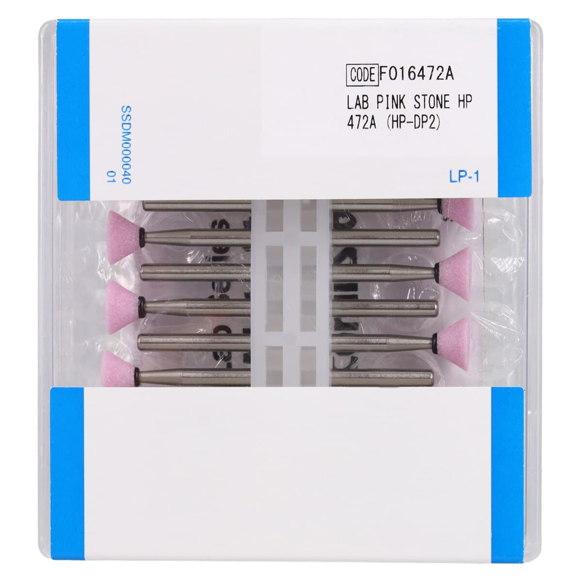 Shofu Lab Series Pink Mounted Stone #2 HP, Aluminum Oxide, 12/Box, ISO #070 thumbnail 2