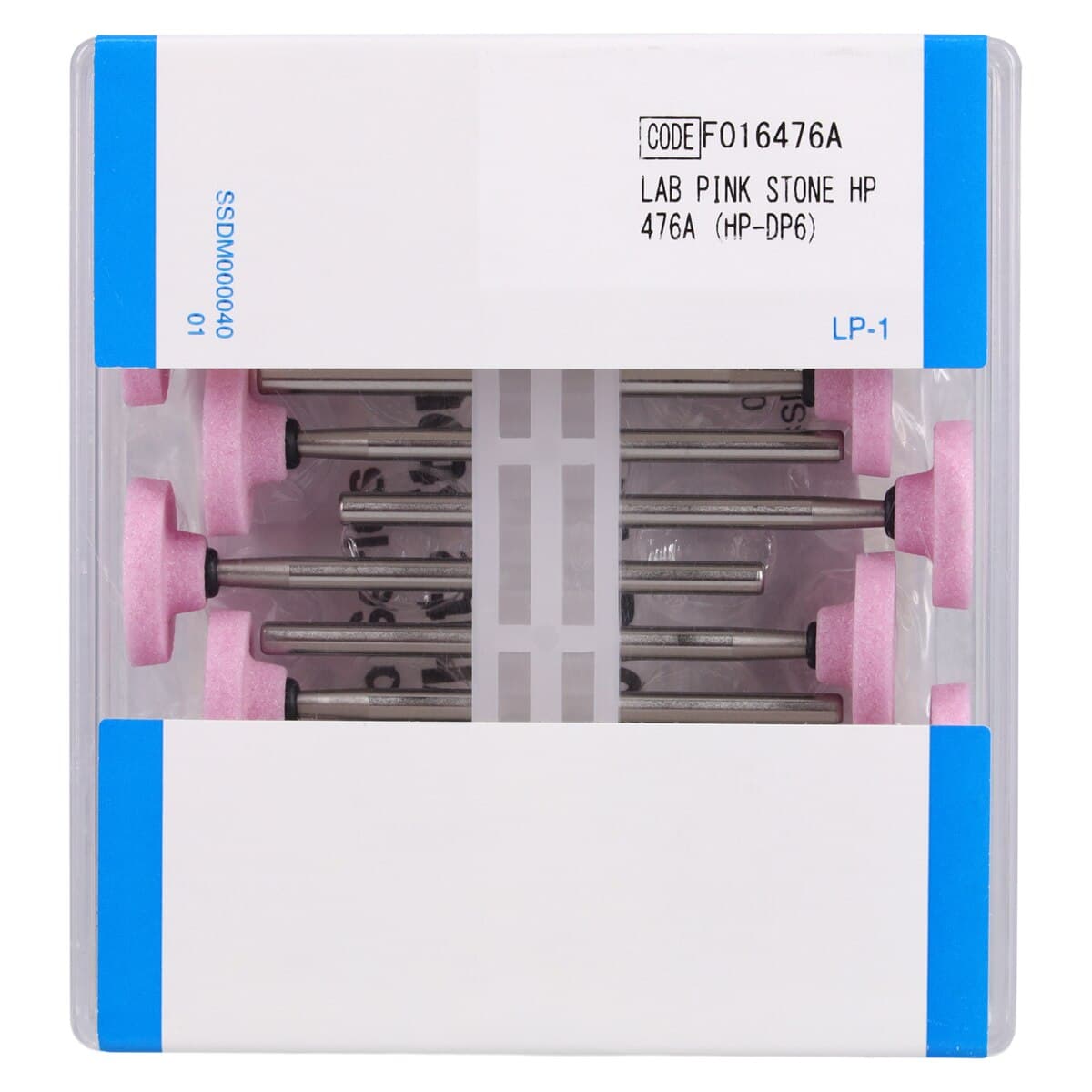 Shofu Lab Series Pink Aluminum Oxide Mounted Stone, #6 (HP), ISO #130, 12/Box thumbnail 2