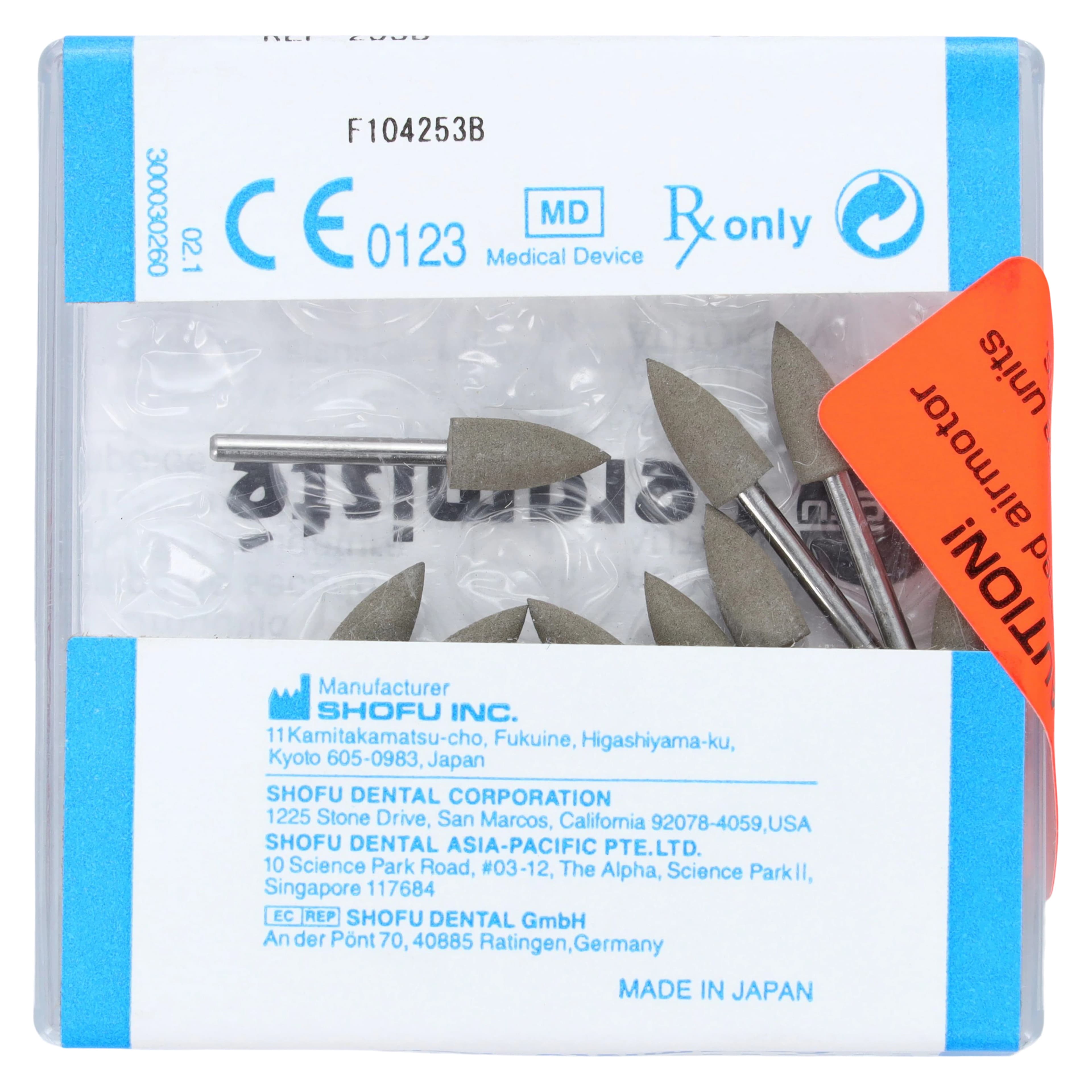 Shofu Ceramiste Polisher Midi-Point, Standard Grit, FG, No Band, 12/Pk, 253B thumbnail 2