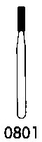 Robot Diamond Points FG, Friction Grip, Medium Straight Cylinder, 4.5 mm, 109-013M, 6/Pk - Robot Diamond Points FG - Image 1