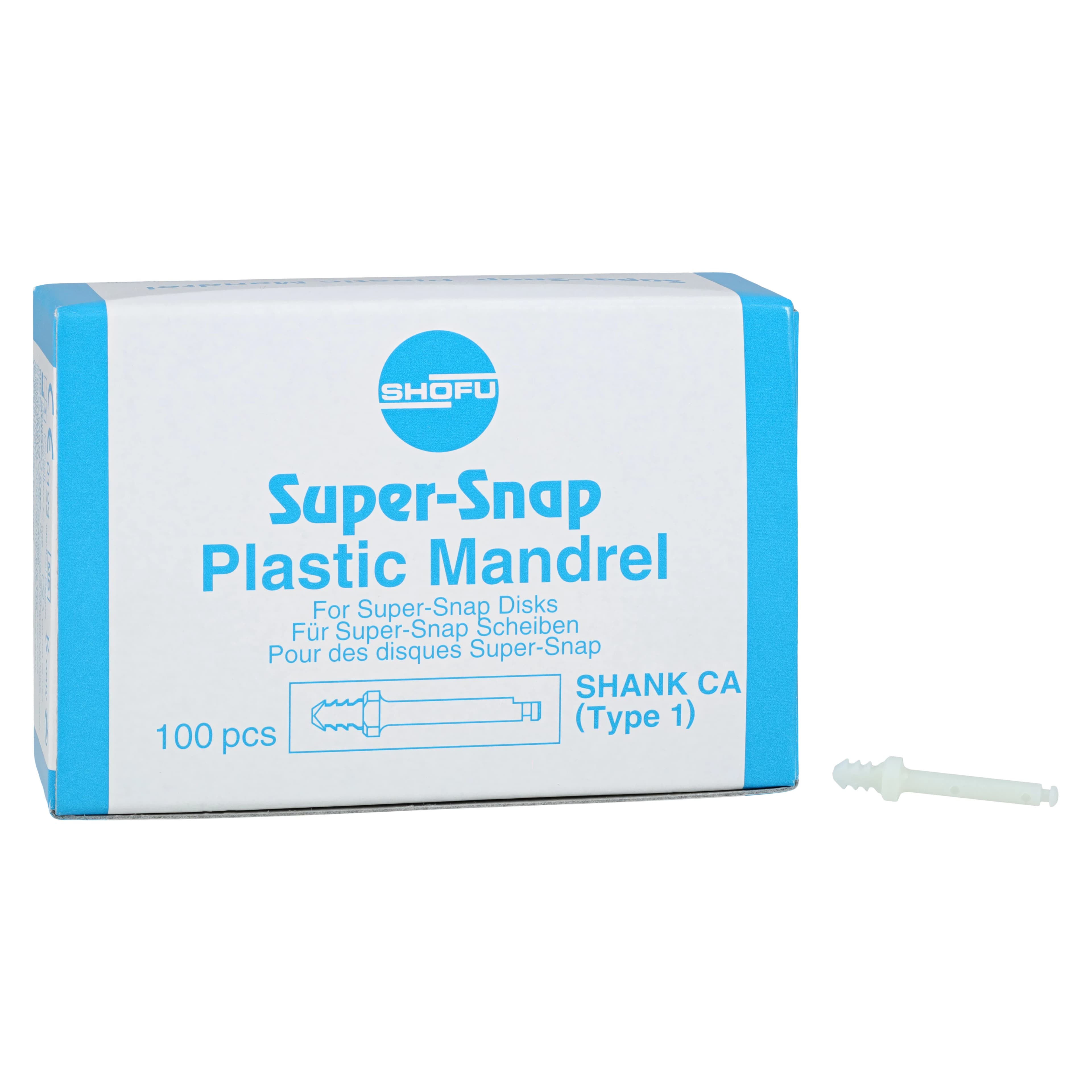 Shofu Super-Snap Plastic Mandrels, Contra-Angle (RA), 100/Pk, #0440 thumbnail 2