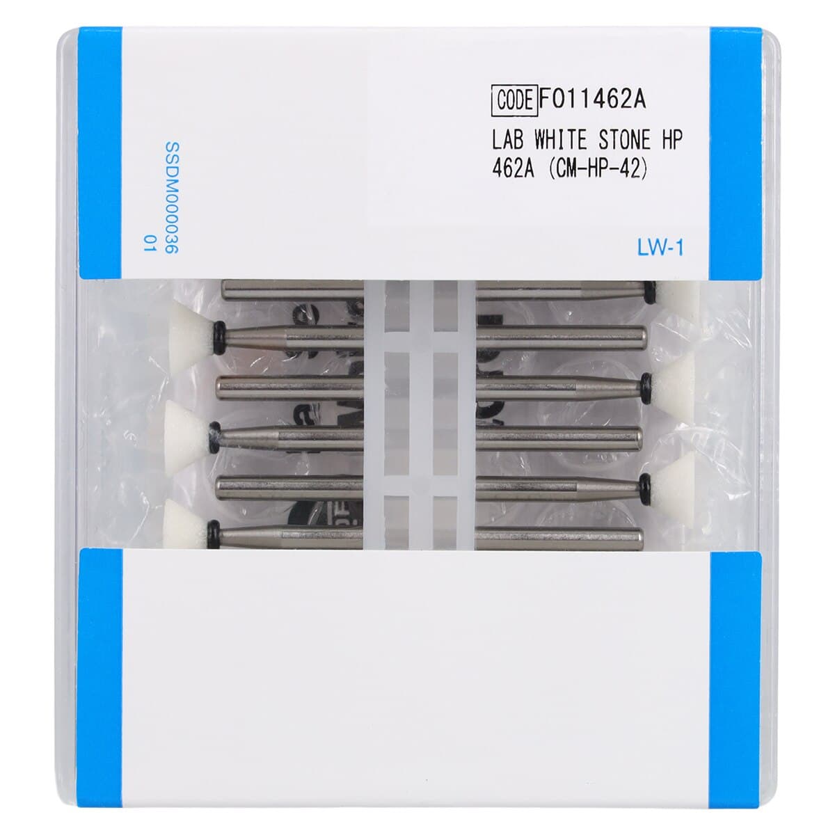 Shofu Lab Series Dura-White Aluminum Oxide Mounted Stone, #2 (ISO 070), HP Shank, White, 12/Pkg thumbnail 2