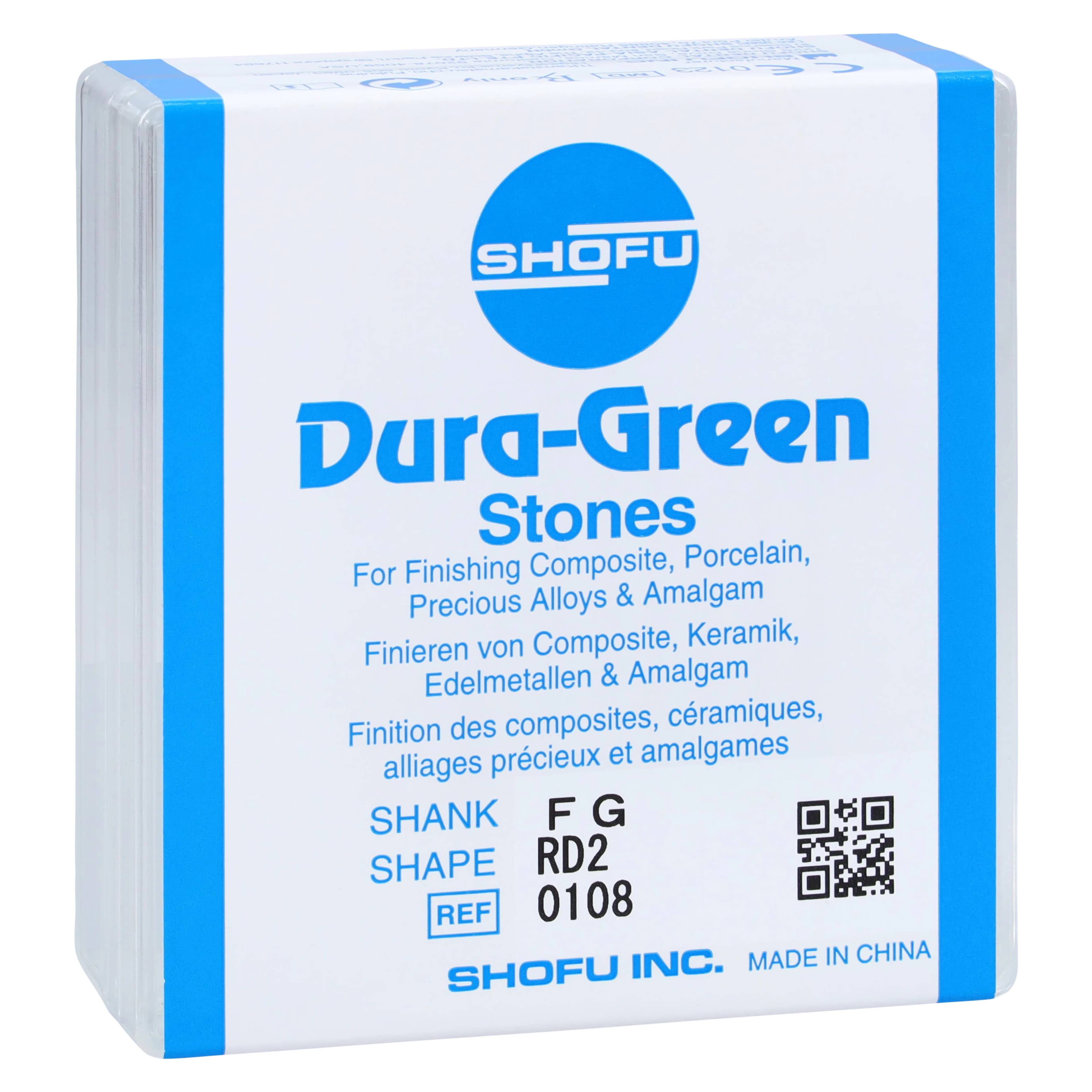 Dura-Green Stones, FG (Friction Grip), Round RD2, Green, Silicon Carbide, 12/Pk, 0108 - Dura-Green Stones - FG - RD2 - Image 1
