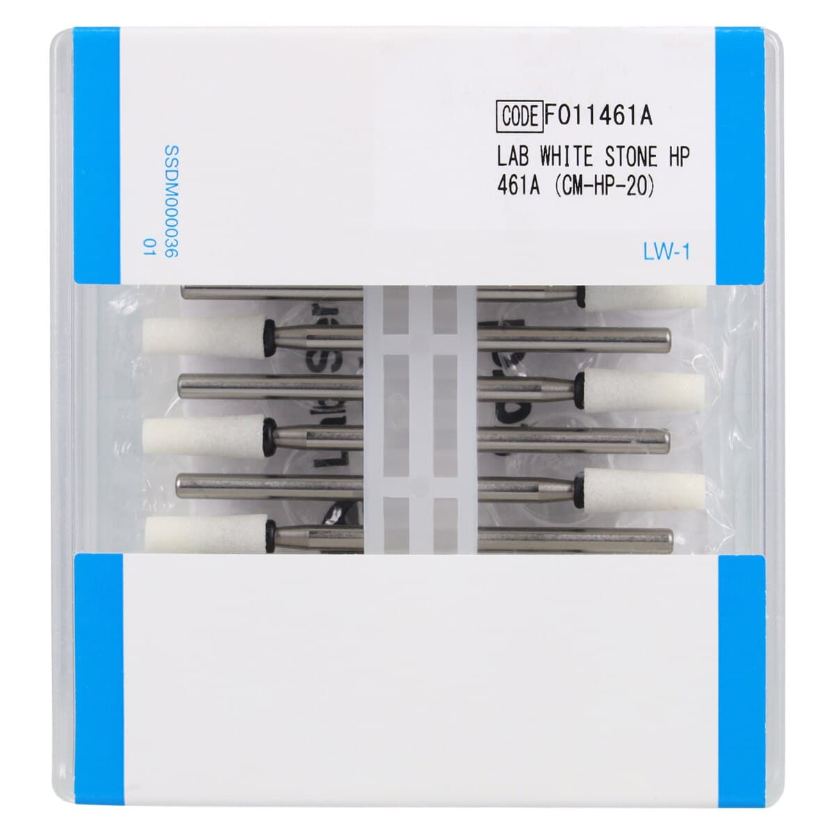 Shofu Lab Series Stones #1 White, Aluminum Oxide, HP Shank, ISO #040, 72/Box thumbnail 2