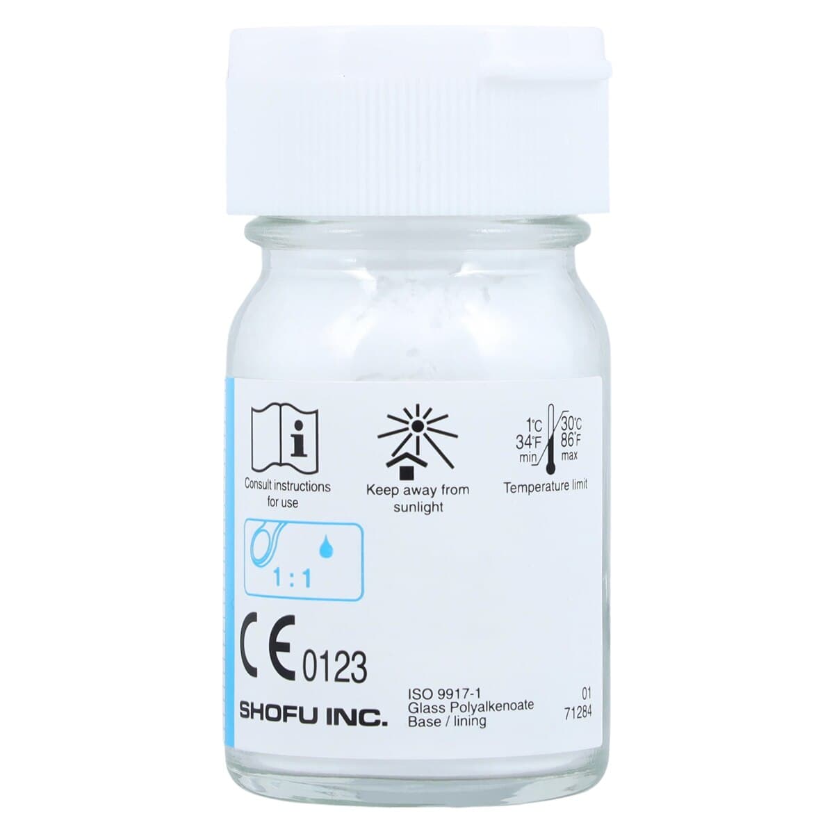 Shofu GlasIonomer Base Cement Powder, White, 15 g/Bottle, Refill, 1113 thumbnail 4