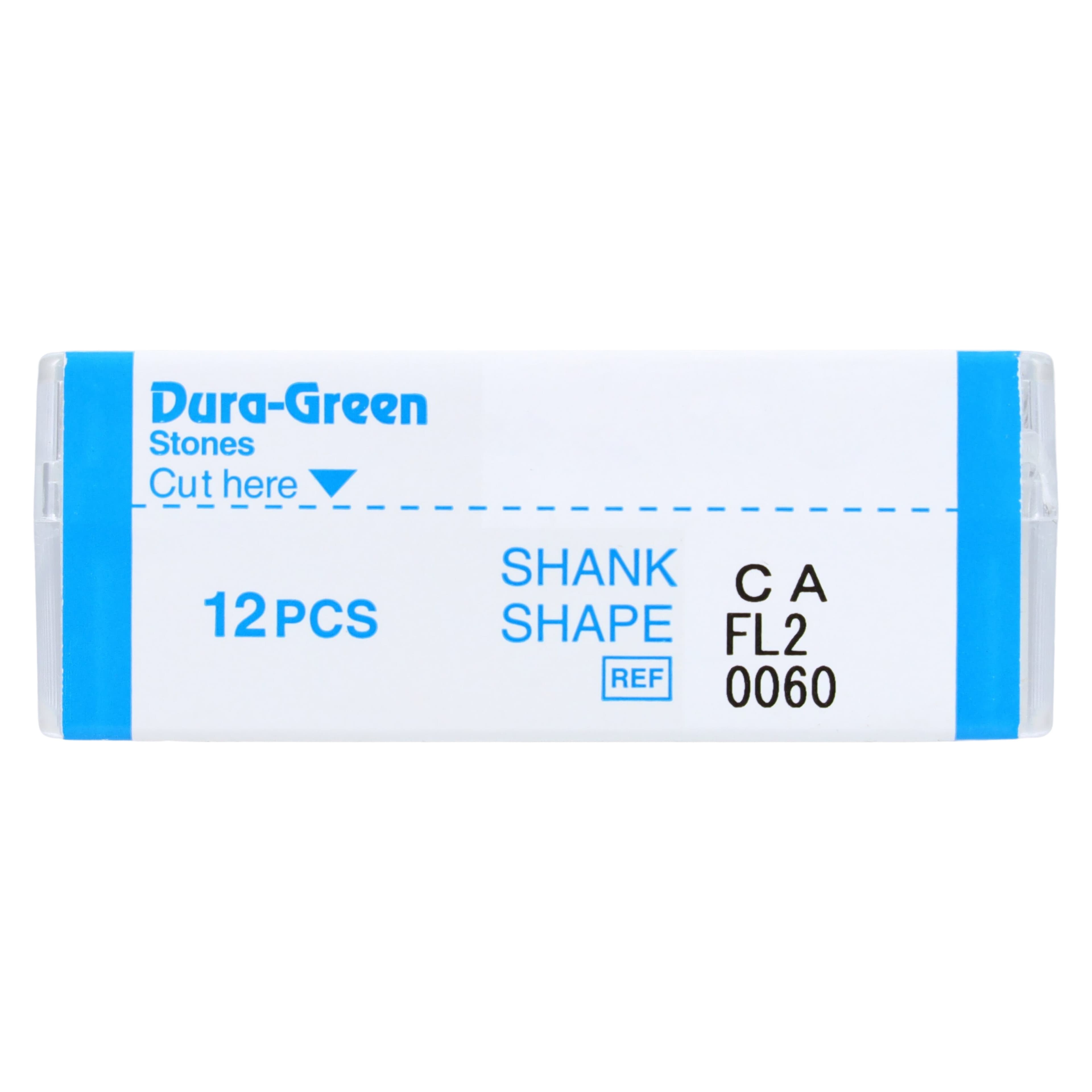 Shofu Dura-Green Silicon Carbide Finishing Stone, Flame Shape FL2, Contra Angle (CA), Green, 12/Pkg, ISO #025, #0060 thumbnail 4