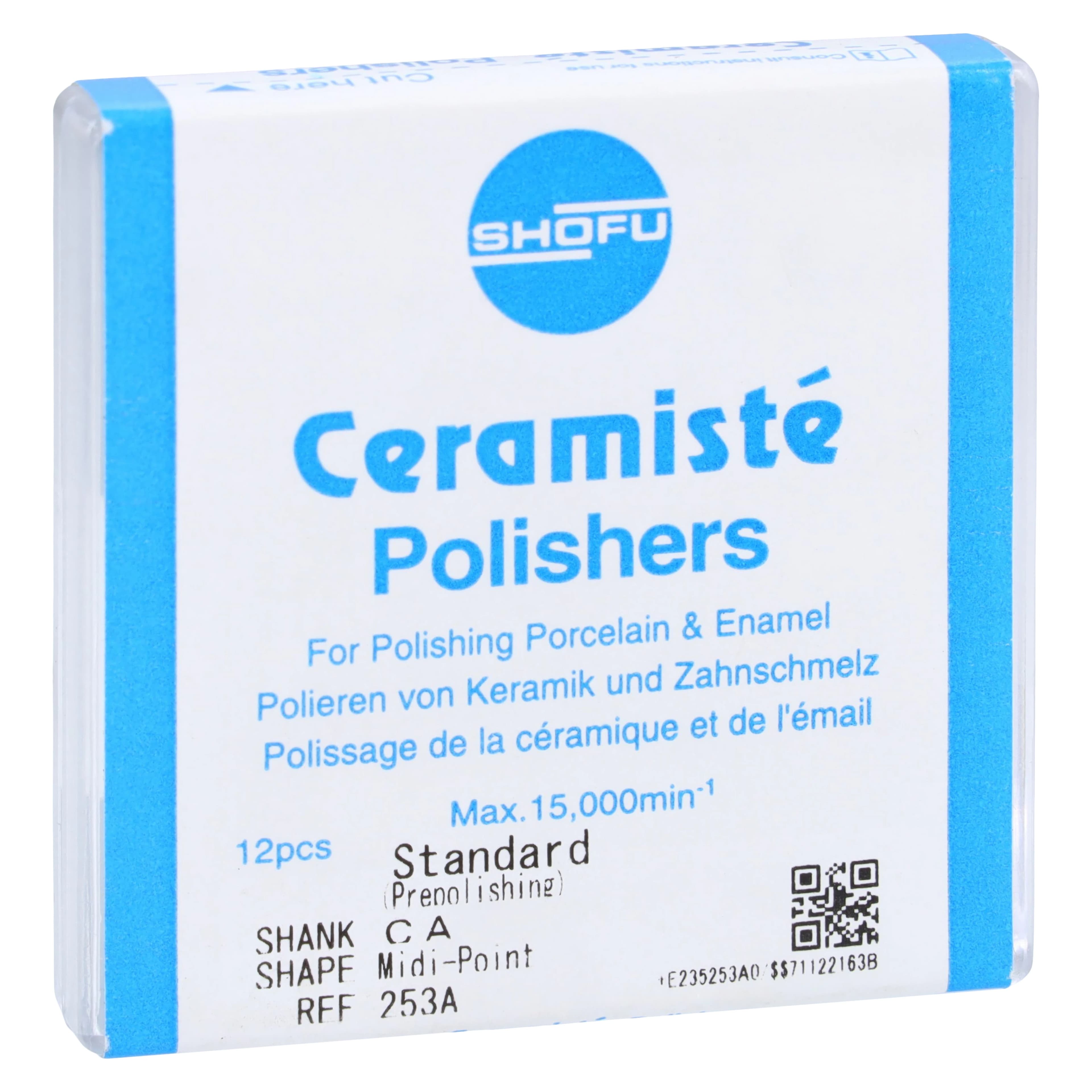 Shofu CeraMisté Soft Polishers, CA, Standard, Midi-Point, #060, Grey, 12/Pk, 253A - CeraMisté Soft Polishers, CA, Standard, Midi-Point, # 060, Grey, 12/Pk, 253A - Image 1