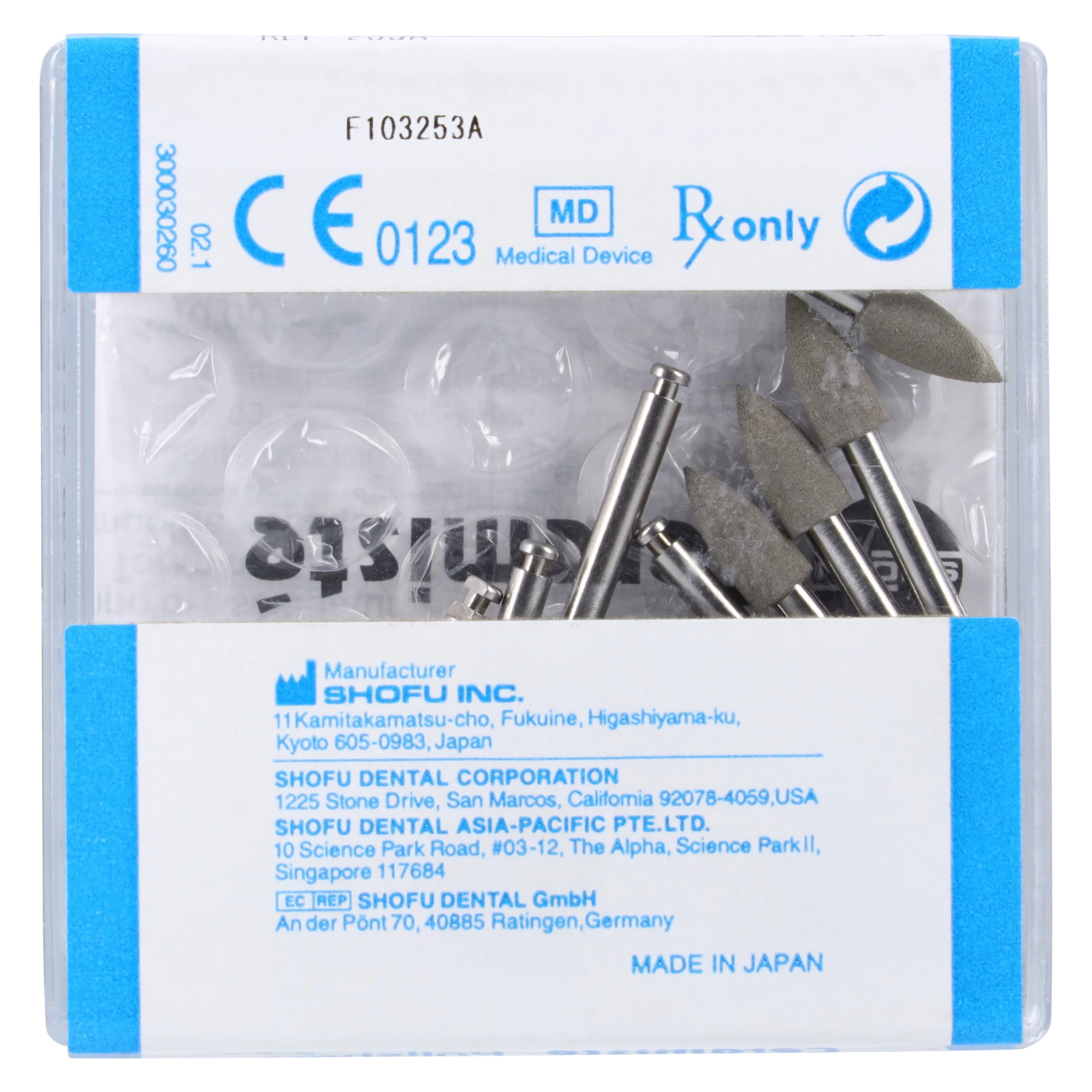 Shofu CeraMisté Soft Polishers, CA, Standard, Midi-Point, #060, Grey, 12/Pk, 253A thumbnail 2