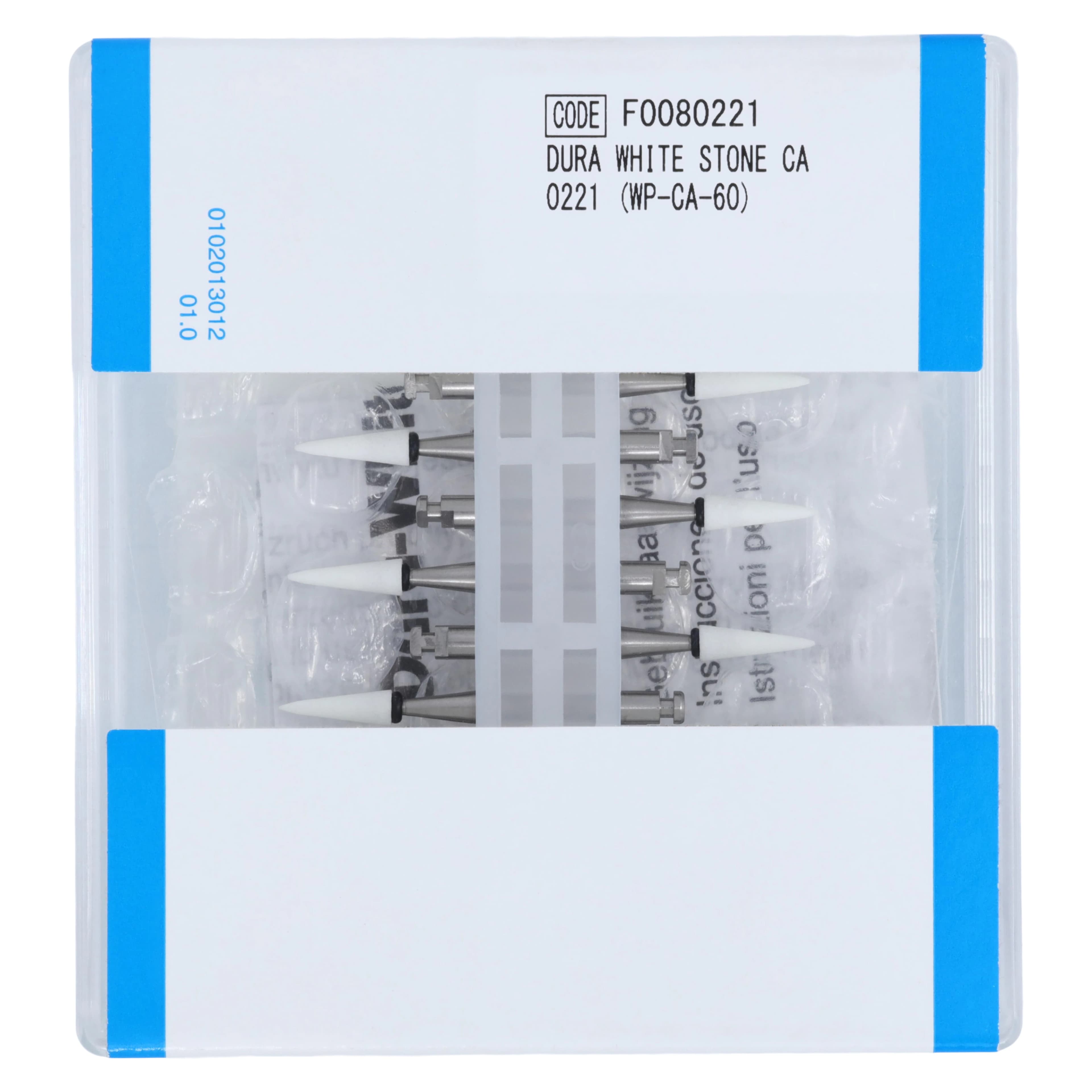 Shofu Dura-White Stone, CN1 Pointed Cone, CA (Contra Angle) Shank, ISO #024, White, 12/Pkg, 0221 thumbnail 2