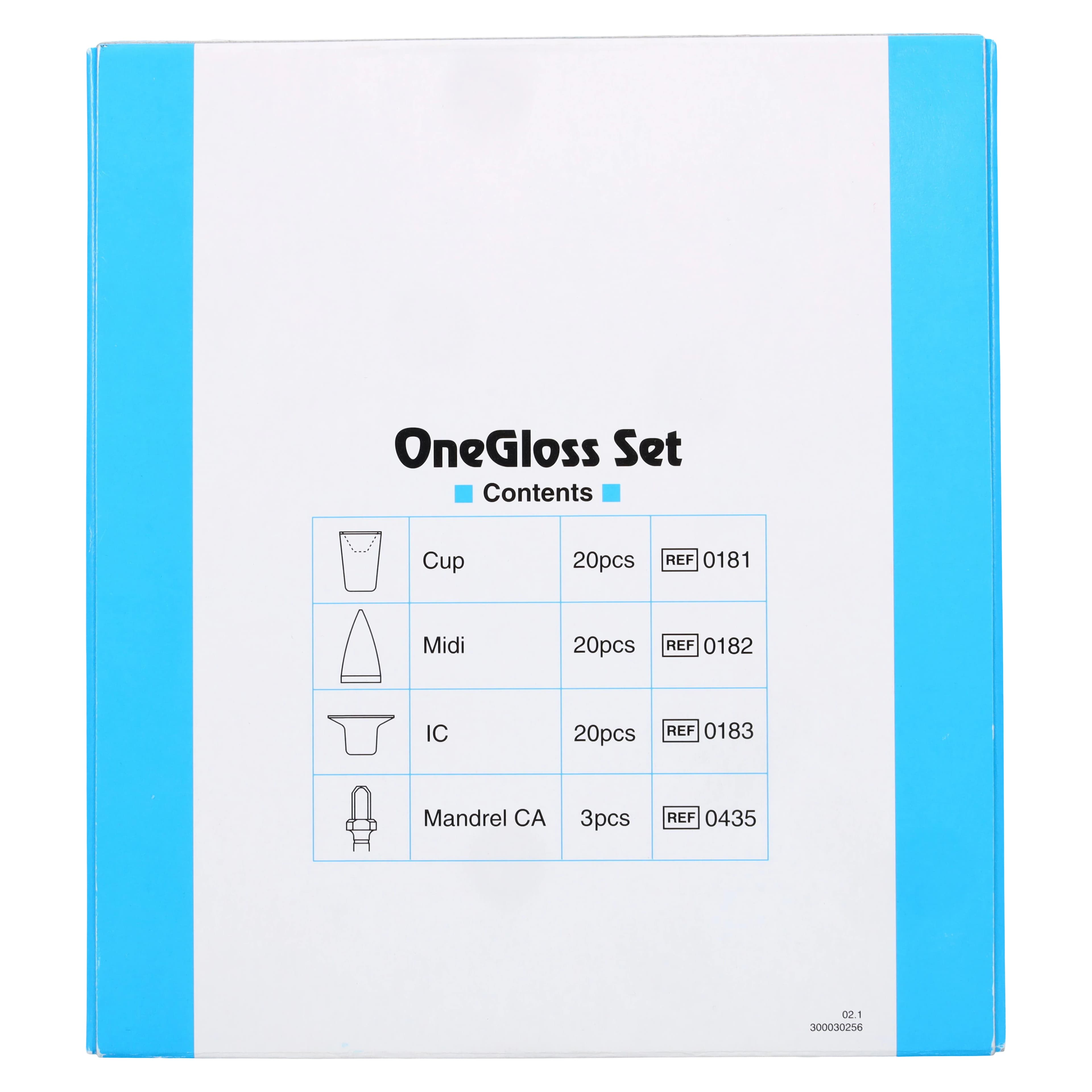OneGloss Disposable Aluminum Oxide Silicon Polishers, CA, Assortment Set (20 Cups, 20 Midi-Points, 20 IC, 3 Mandrels), 60/Pk, 0180 thumbnail 5