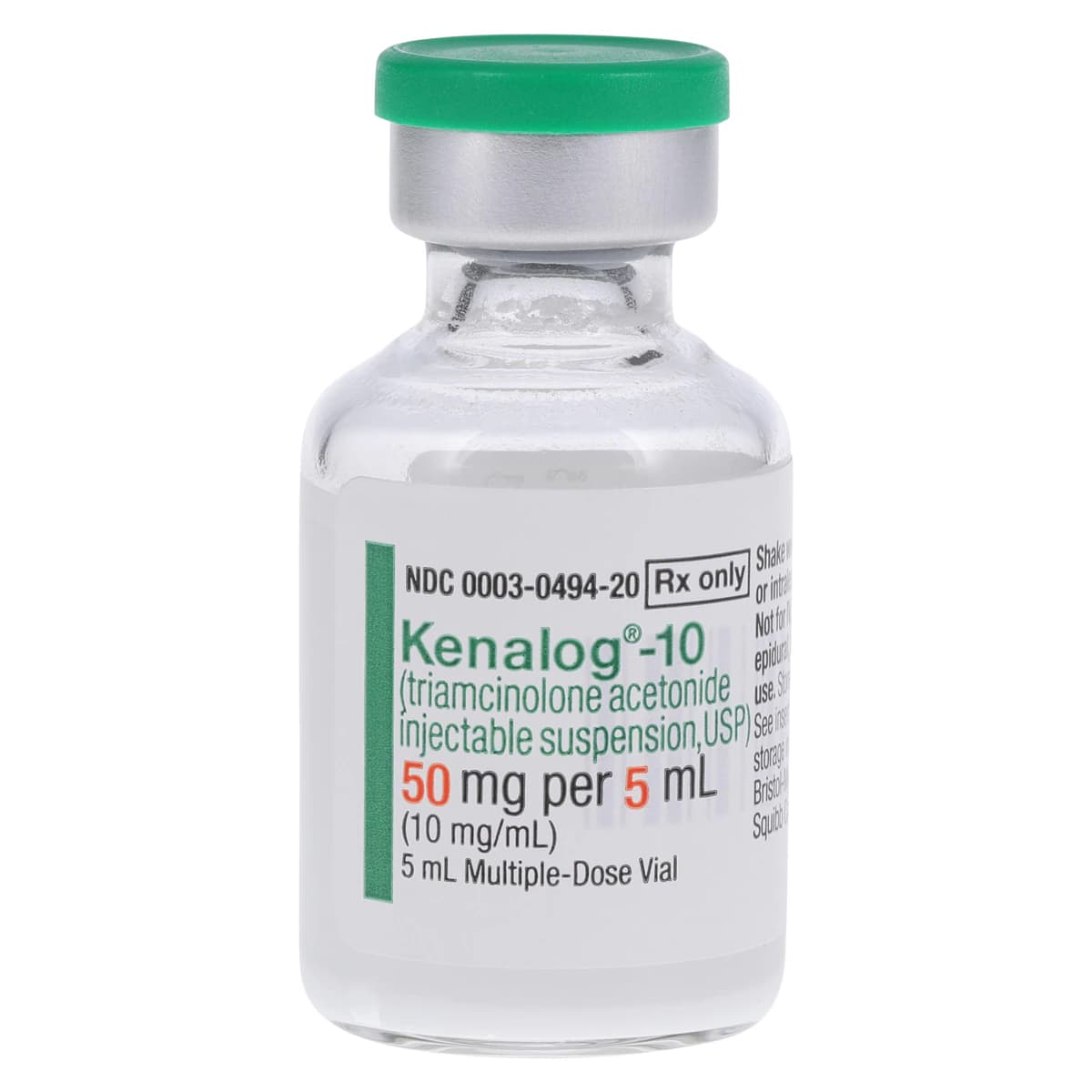 Kenalog-10 Injection, 10mg/mL, Multi-Dose Vial (MDV), 5mL thumbnail 3
