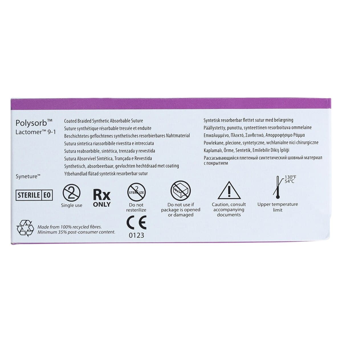 Medtronic Polysorb Absorbable Suture, 5-0, 18", P-21 Premium Reverse Cutting 1/2 Circle Needle 9mm, Undyed, 12/Case thumbnail 7