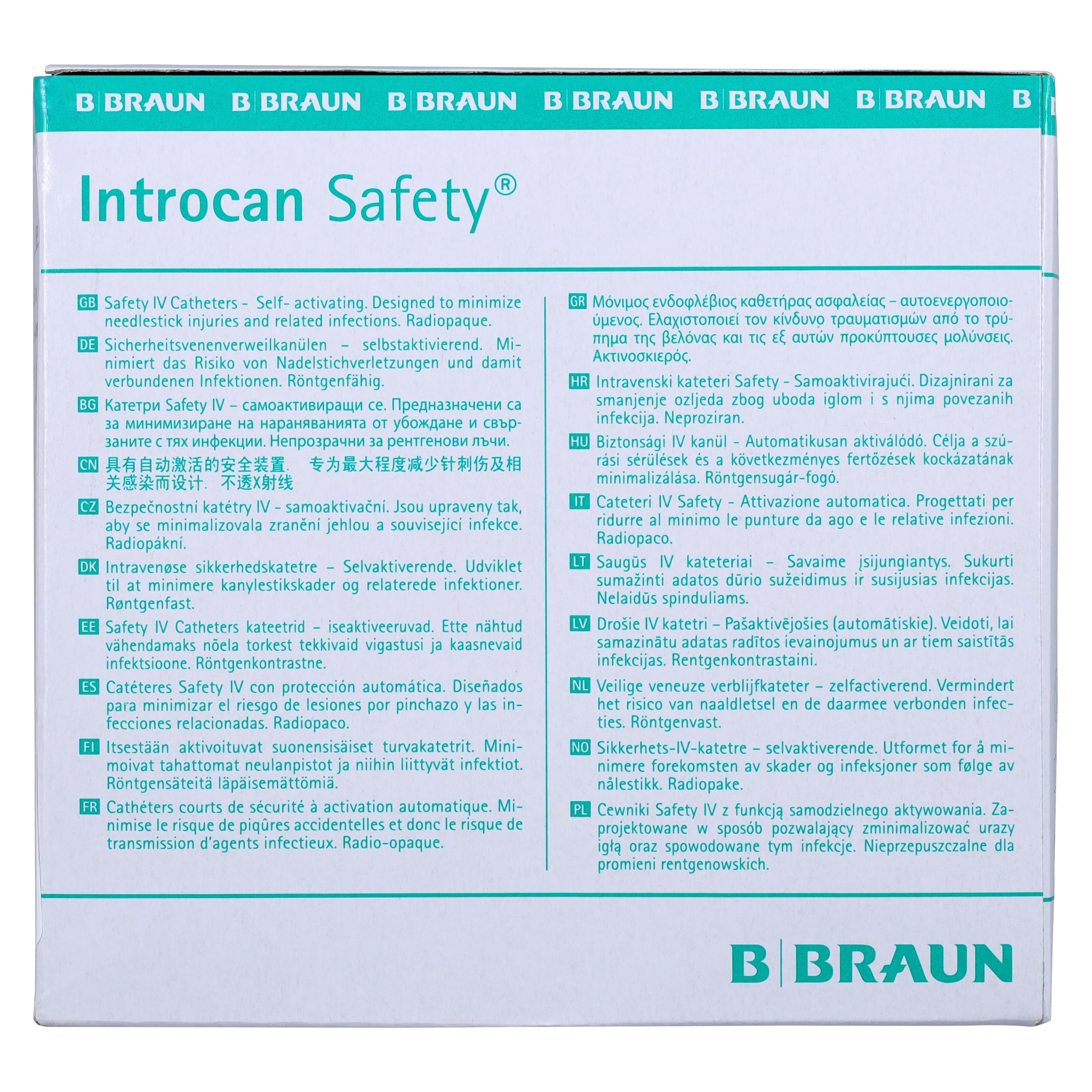 B. Braun Introcan Safety IV Catheter, 24 Gauge, 0.55" Straight, Yellow, 50/Box thumbnail 5