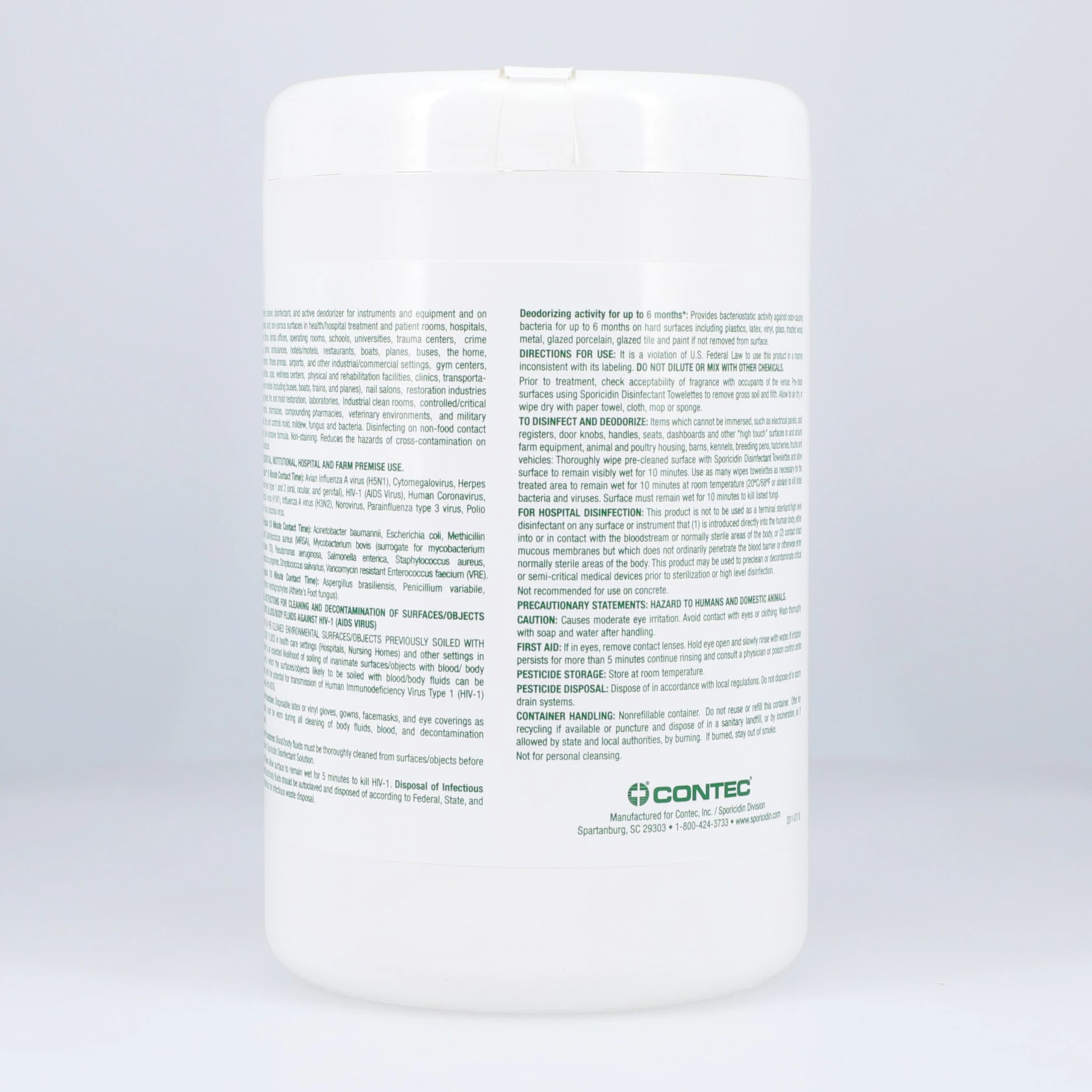 Sporicidin Disinfectant Towels, 5 in x 8 in, 180/Can thumbnail 3