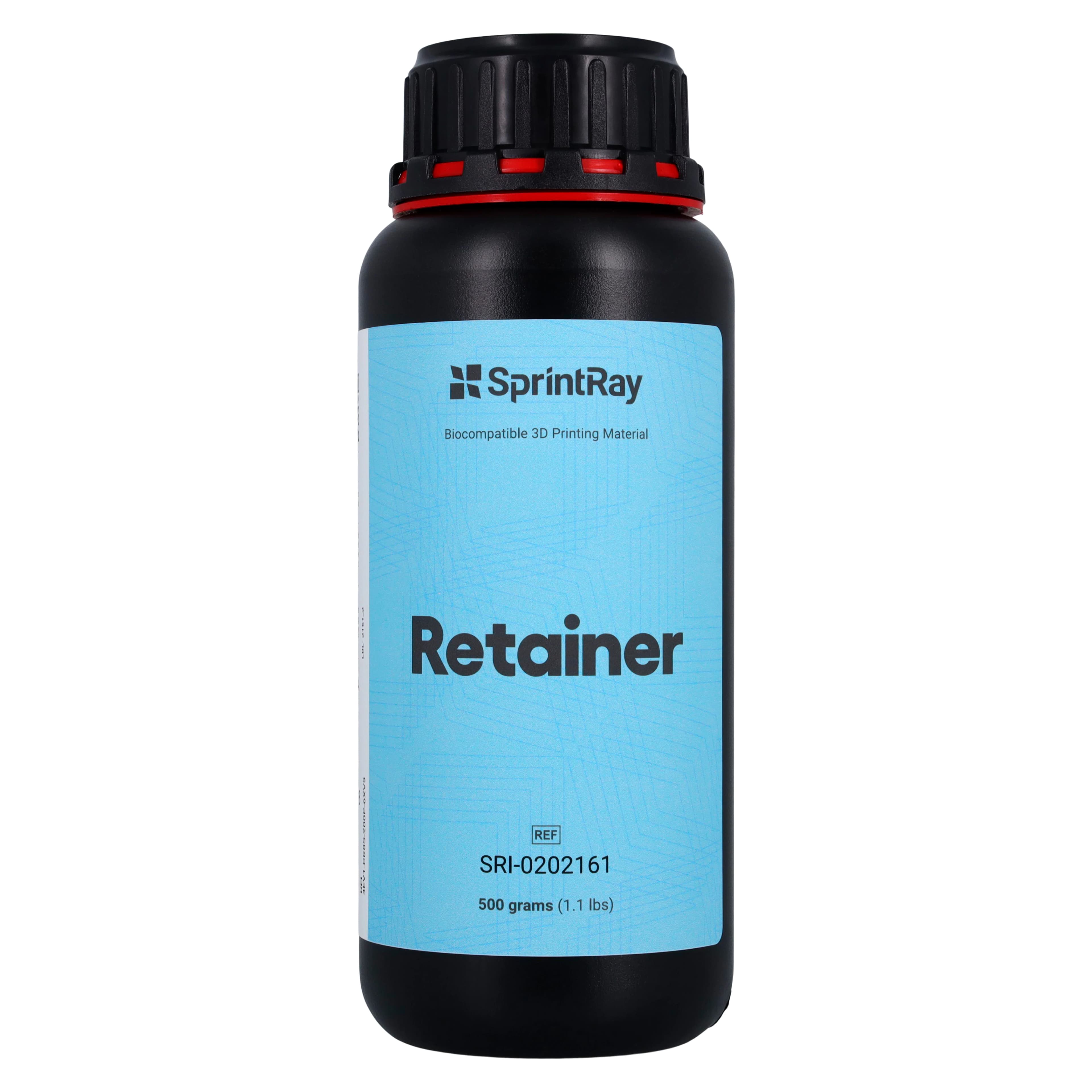 SprintRay Retainer 3D Printing Resin, Biocompatible, 500 g Bottle, 1/Pk - SprintRay Retainer - 500 g - Image 1
