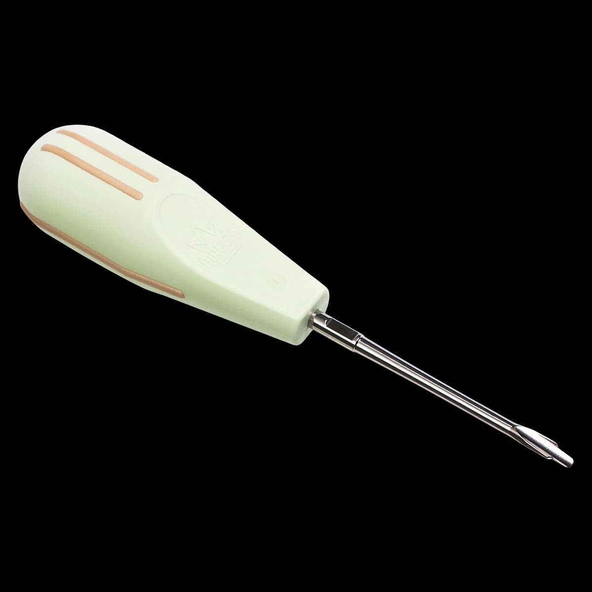 Directa Luxator Dual Edge Periotome, 5mm/3mm Straight Blade, Brown/Aqua Handle, 1/Pk, DE5, 506357 - Brown Luxator Periotome Dual Edge 5mm with Fixus 1 - Image 1
