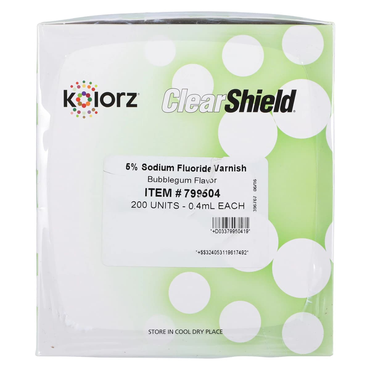 Kolorz ClearShield Fluoride Varnish, 5% NaF, Bubblegum, 0.4 mL Unit Dose, 200/Pk, 799504 thumbnail 4