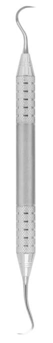A. Titan Instruments Anterior/Curved Towner Sickle Scaler, Double End H5/U15, Life Steel, Stainless Steel, 1 Each - Anterior/curved towner sickle scaler used for the removal of supragingival calculus - Image 1