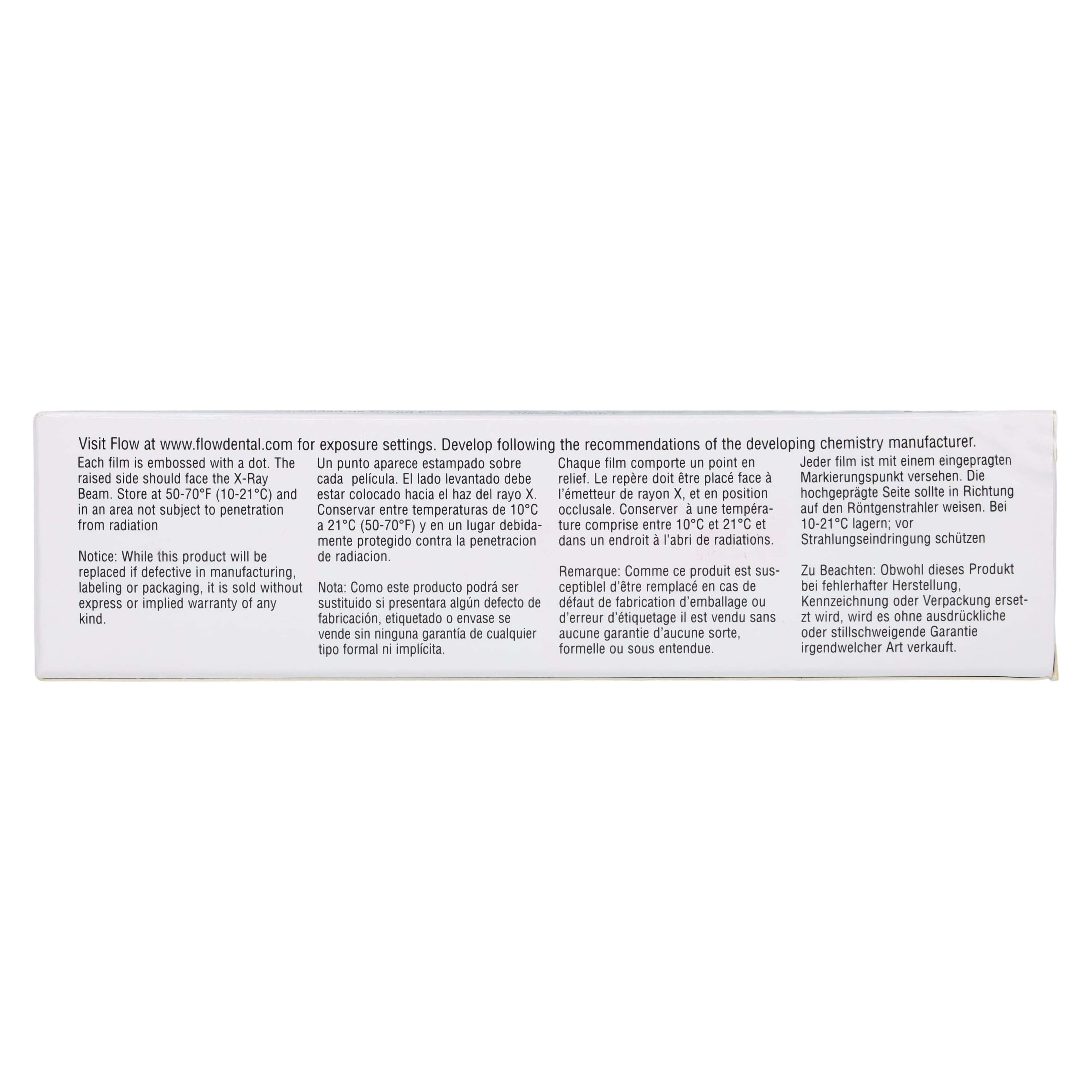 Flow Xpress F FV-54 Intraoral Dental X-Ray Film, Size 0 (Child), PolySoft Single Film Packets, 100/Box, 18635 thumbnail 2