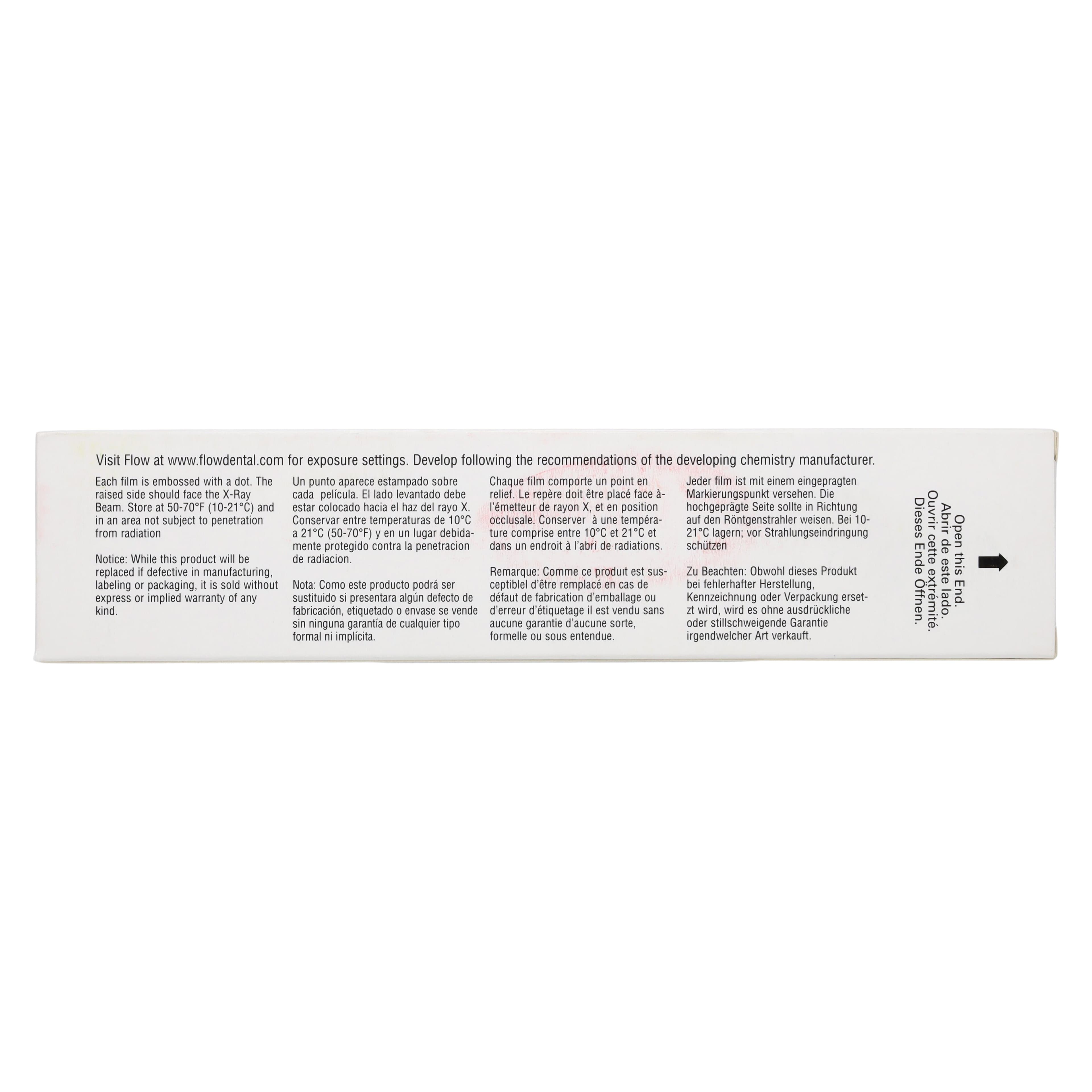 Flow Intraoral X-Ray Film DV-58, D-Speed, Adult Size 2, 150/Box thumbnail 2