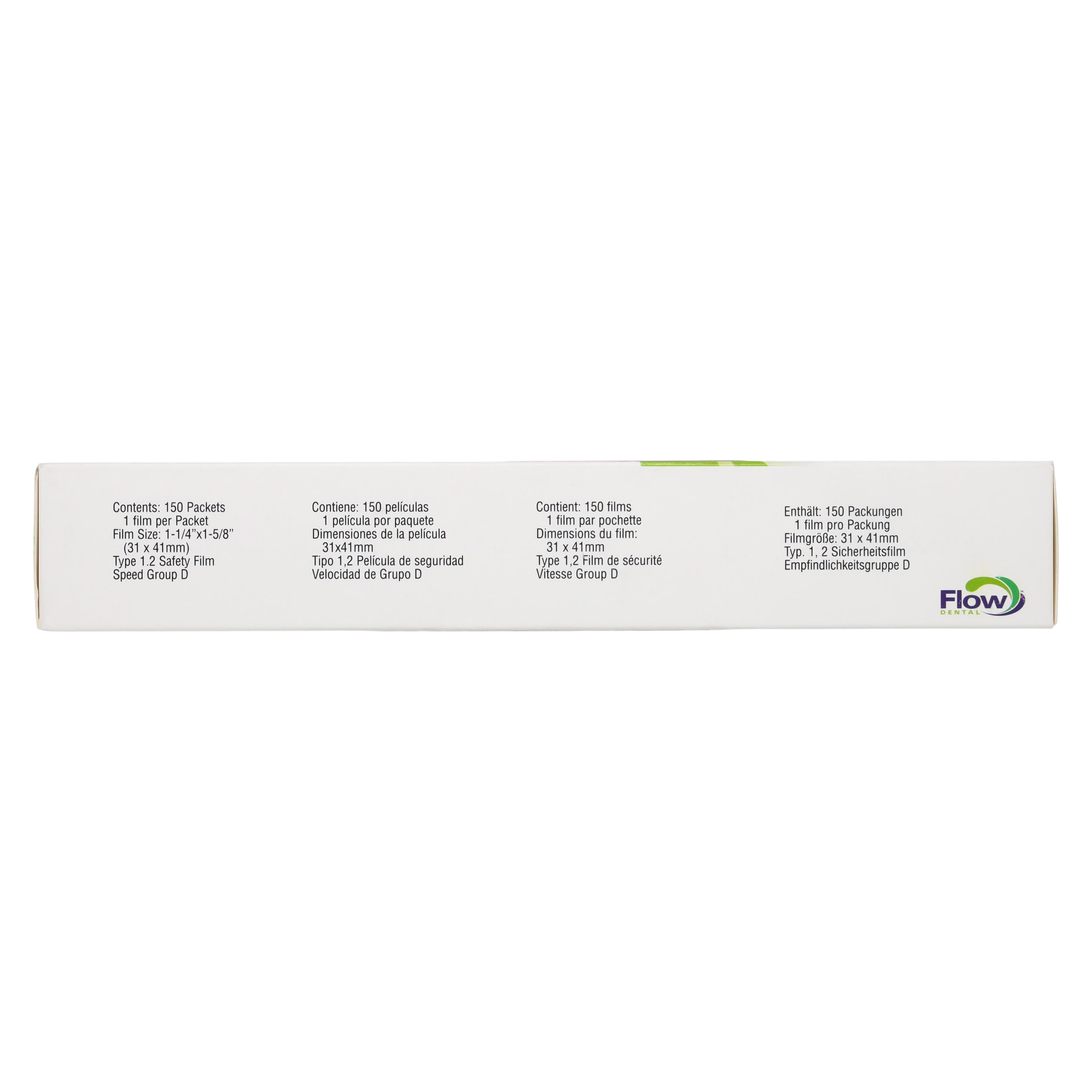 Flow Intraoral X-Ray Film DV-58, D-Speed, Adult Size 2, 150/Box thumbnail 3