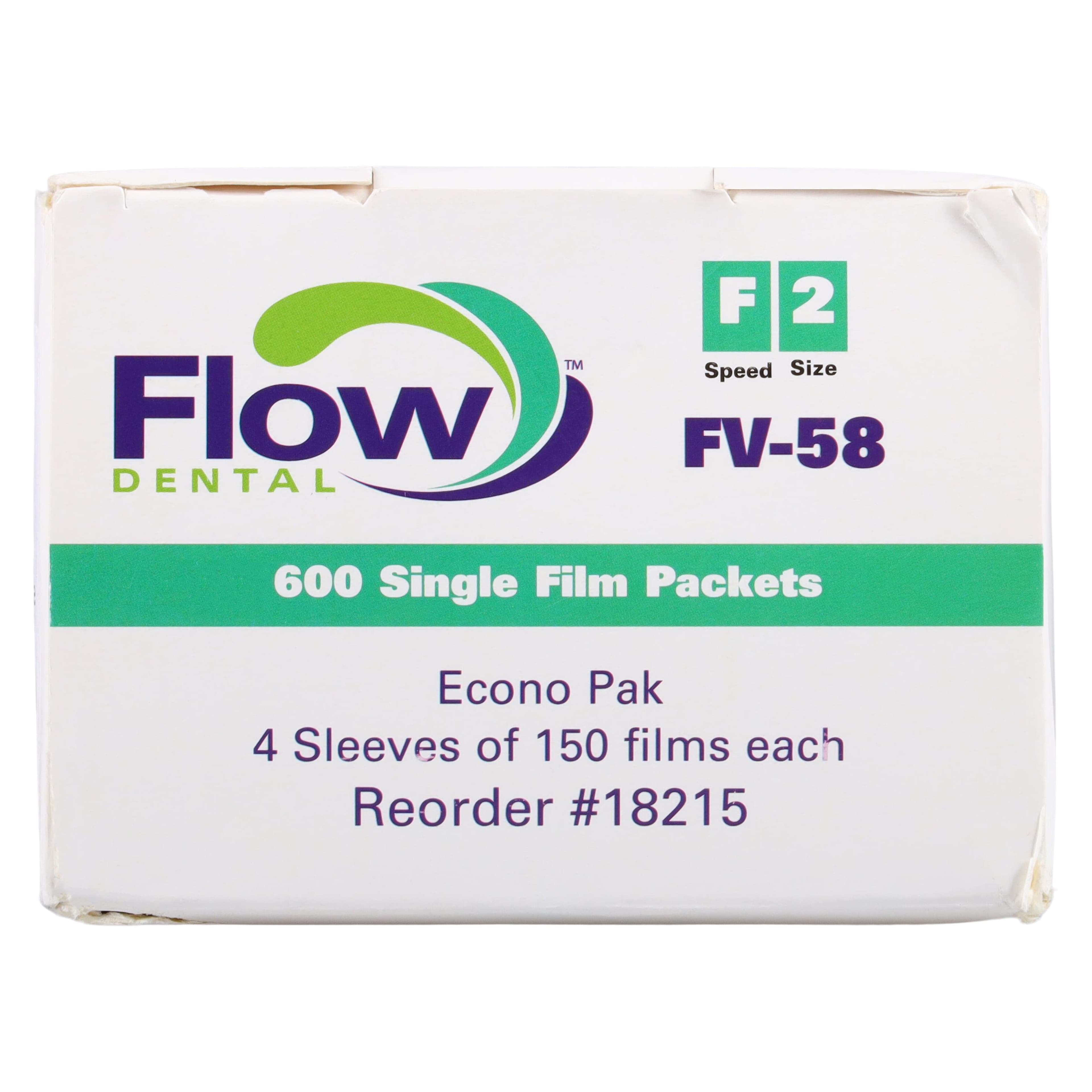 Flow Xpress F FV-58 Intraoral Dental X-Ray Film, Size 2 (Adult), F-Speed, Econo Pack, 600/Box, 18215 thumbnail 2