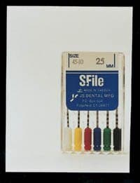 JS Dental S-File Endodontic Hand File, Size #08, 21mm, Gray, Stainless Steel, 6/Pack thumbnail 2