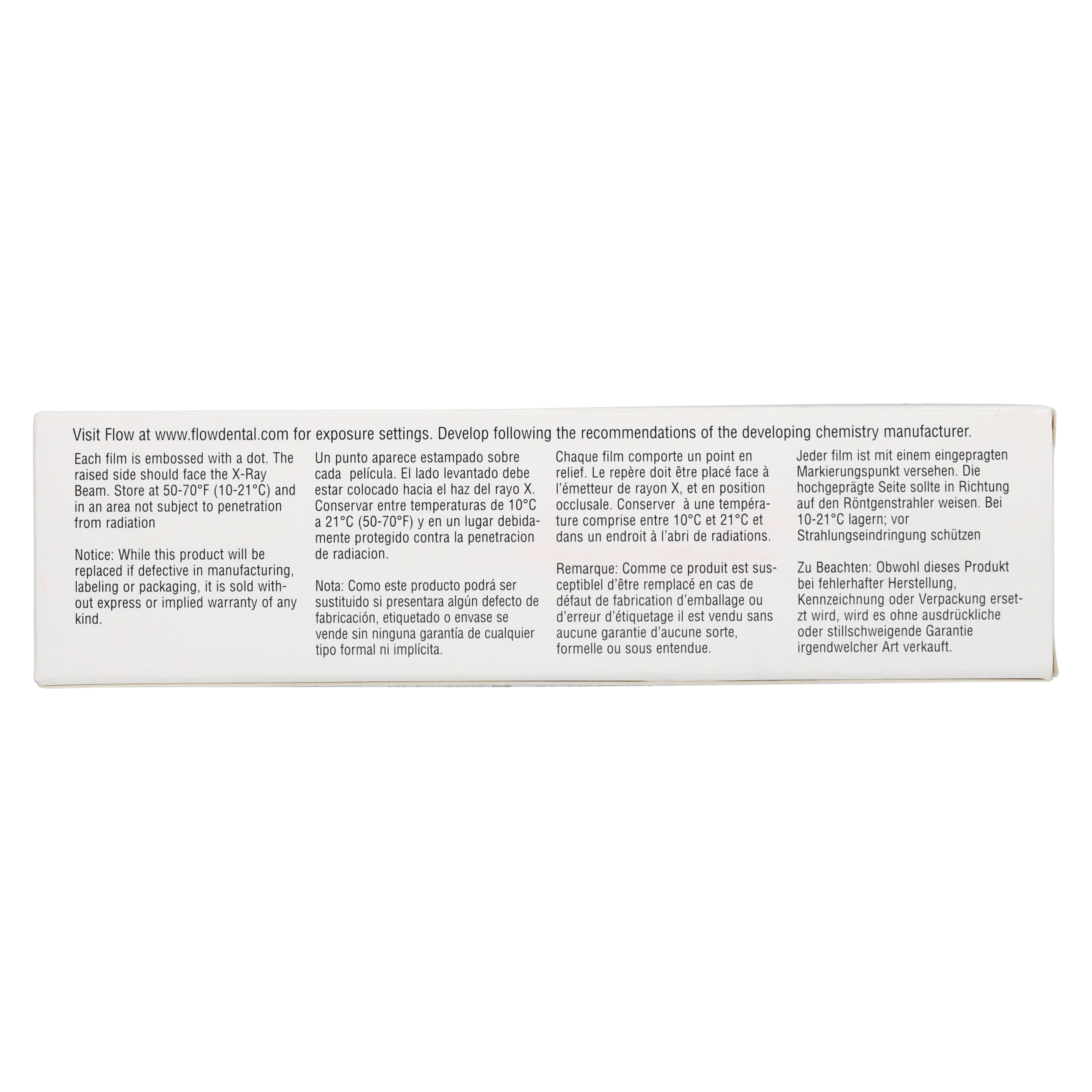 Flow Silver D DV-54 Intraoral Dental X-Ray Film, Size 0 (Child), D-Speed, Pedo Pack, 100/Pk, 18235 thumbnail 2