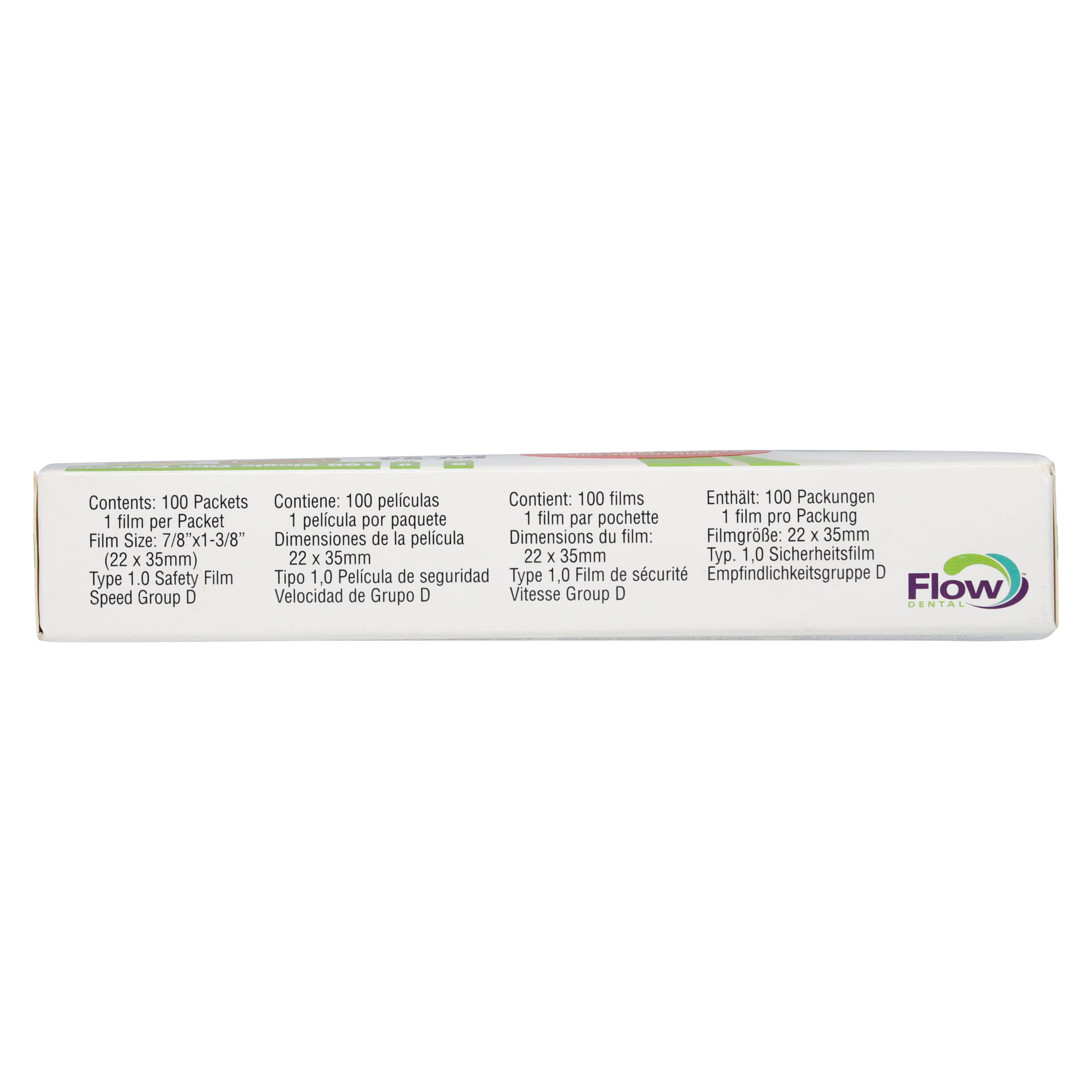 Flow Silver D DV-54 Intraoral Dental X-Ray Film, Size 0 (Child), D-Speed, Pedo Pack, 100/Pk, 18235 thumbnail 3