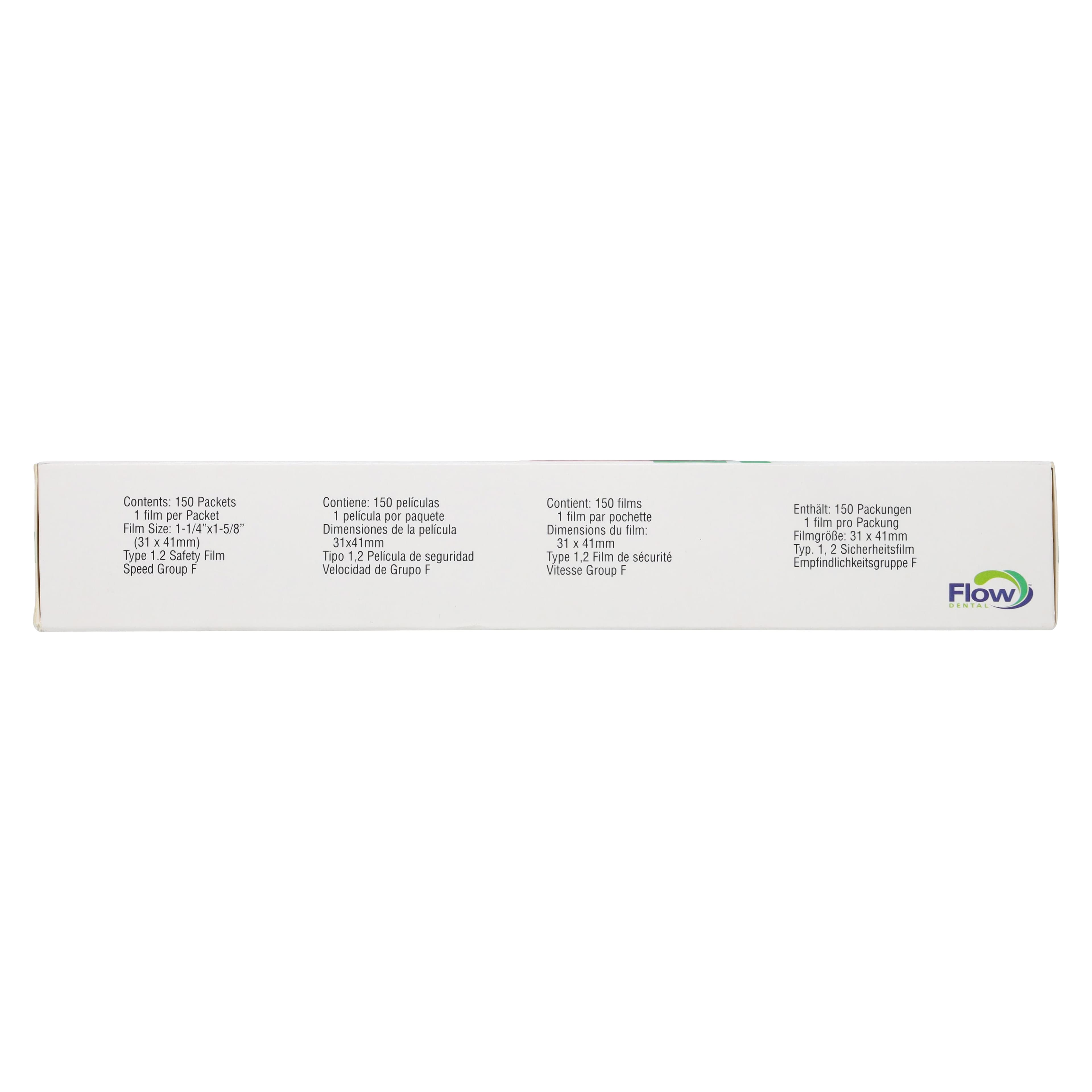 Flow X-Ray FV-58 Intraoral X-Ray Film, F-Speed, Adult, 6 in x 1.5 in, 150/Box thumbnail 3
