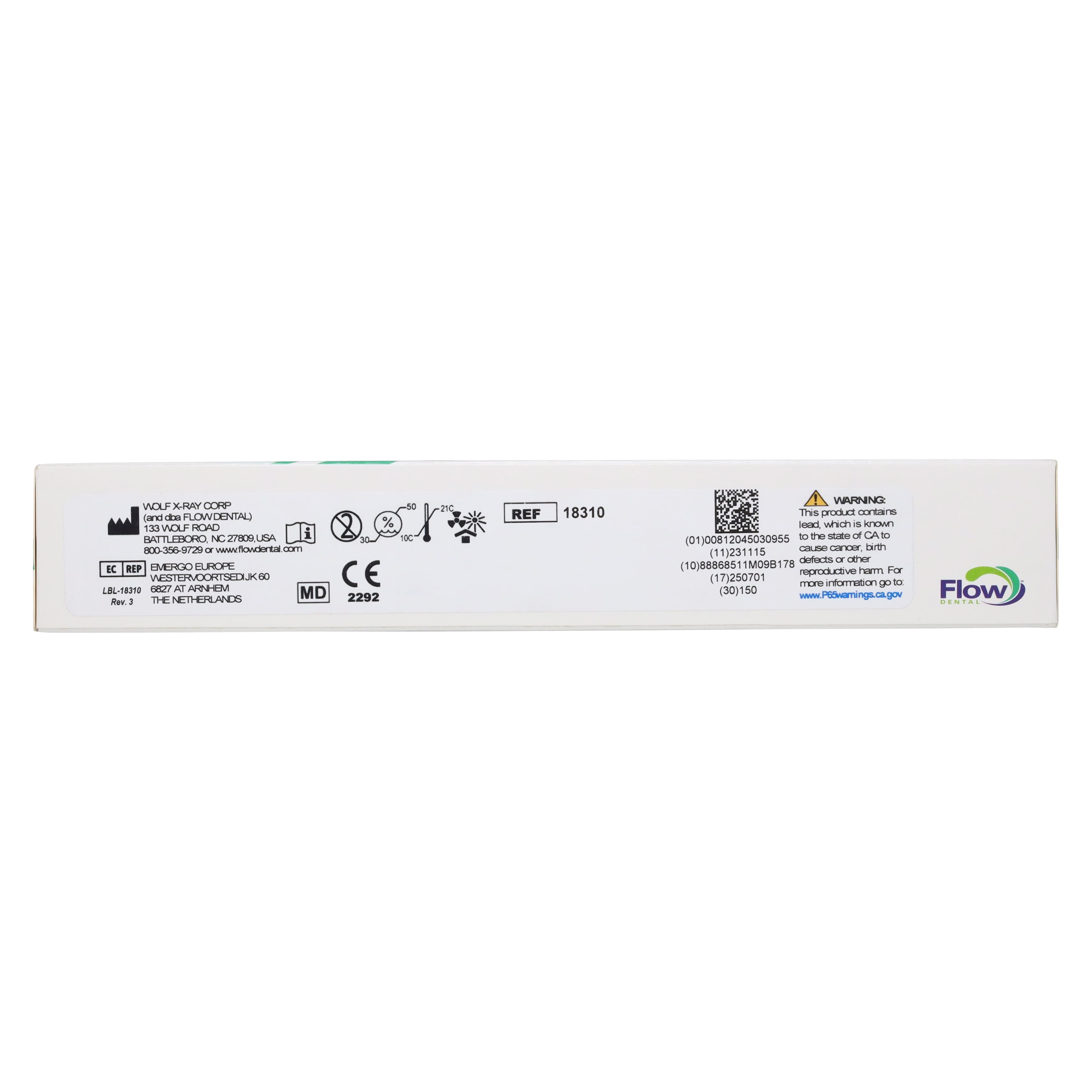 Flow X-Ray FV-58 Intraoral X-Ray Film, F-Speed, Adult, 6 in x 1.5 in, 150/Box thumbnail 4