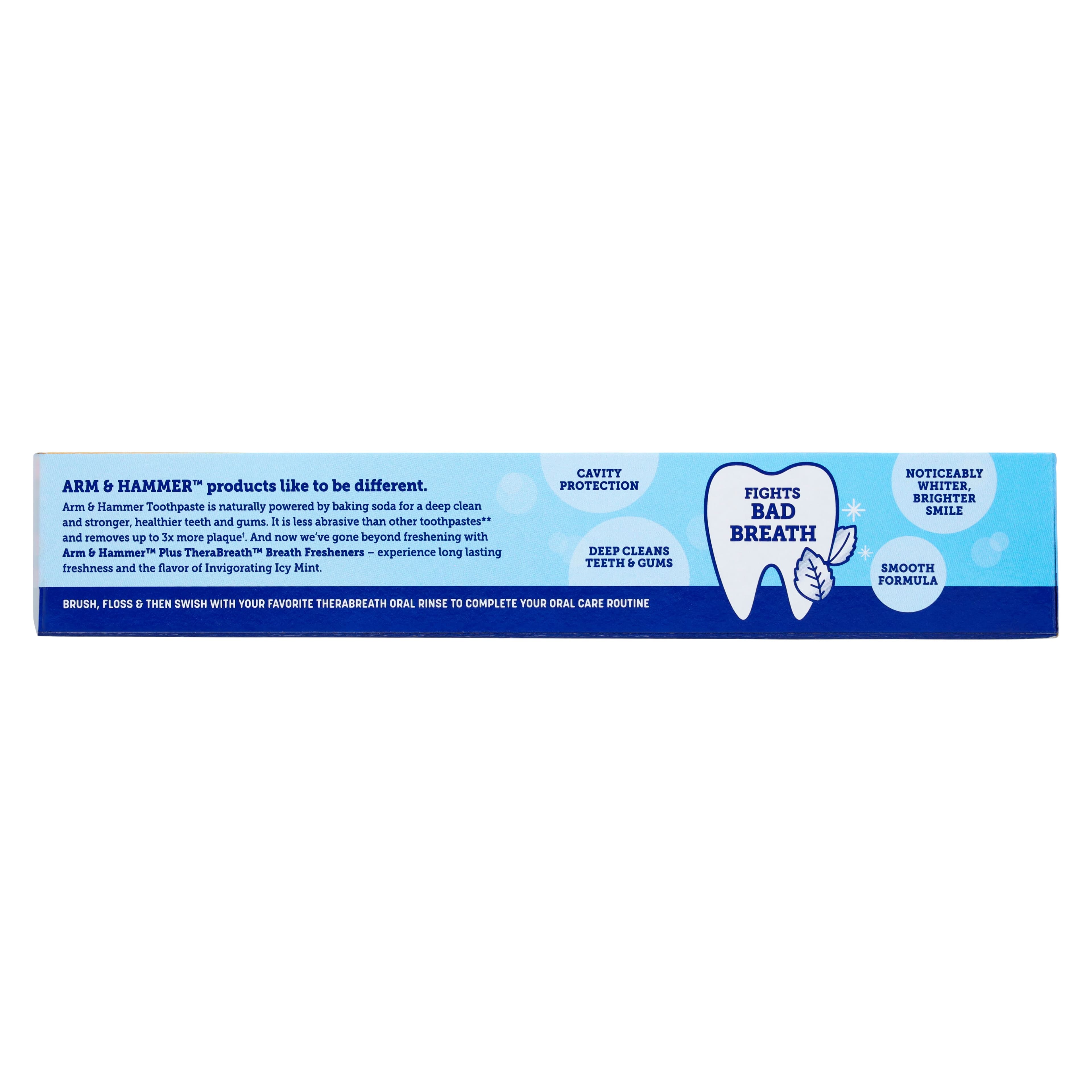 Arm & Hammer plus TheraBreath Whitening Toothpaste, 6+ Years, Icy Mint, Fluoride, 5.5 oz, 12/Ca thumbnail 5