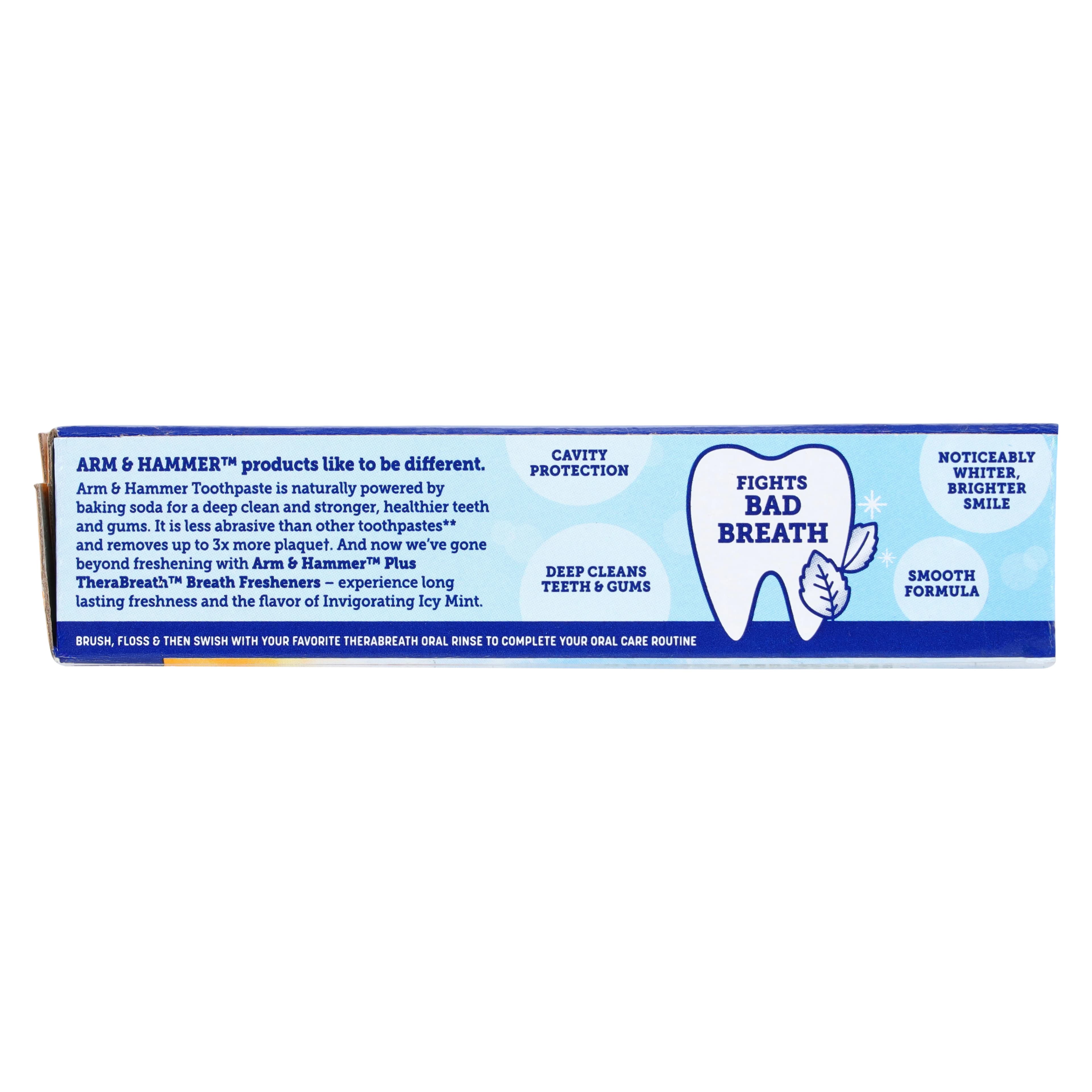 Arm & Hammer plus TheraBreath Whitening Toothpaste, 6+ Years, Icy Mint, Fluoride, 0.9 oz, 72/Case thumbnail 7
