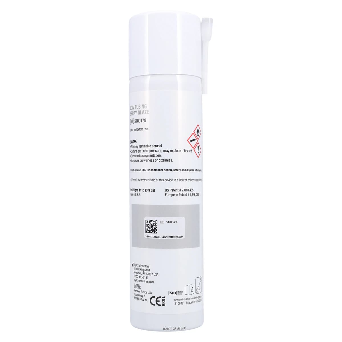 Enamelite Nova Low-Fusing Dental Ceramic Spray Glaze, Medium, 3.9 oz (111g), 1/Pk, 5100179 thumbnail 4