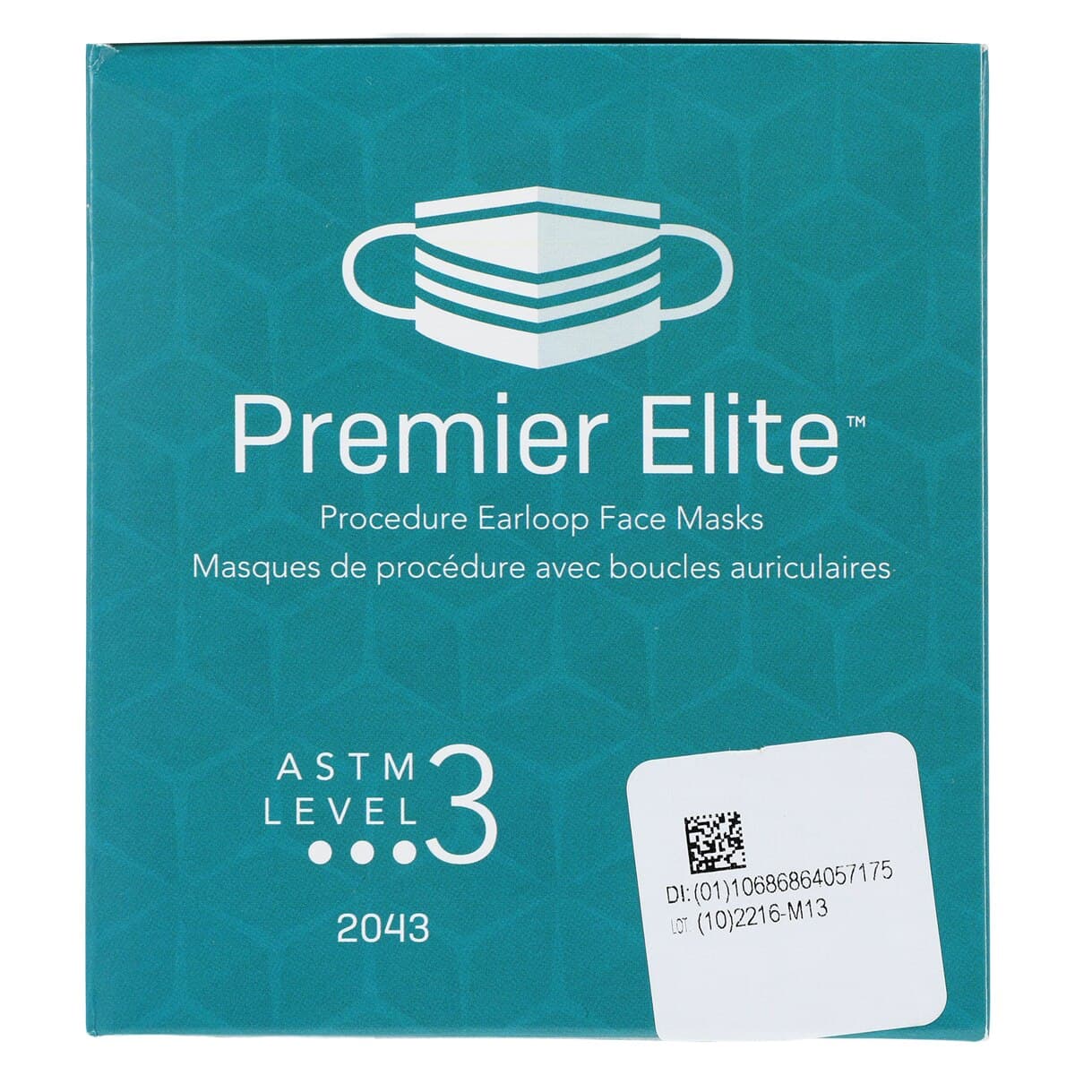 SafeMask Premier Elite Procedure Earloop Face Mask, ASTM Level 3, Teal, One Size Fits Most, 50/Box, 2043 thumbnail 5