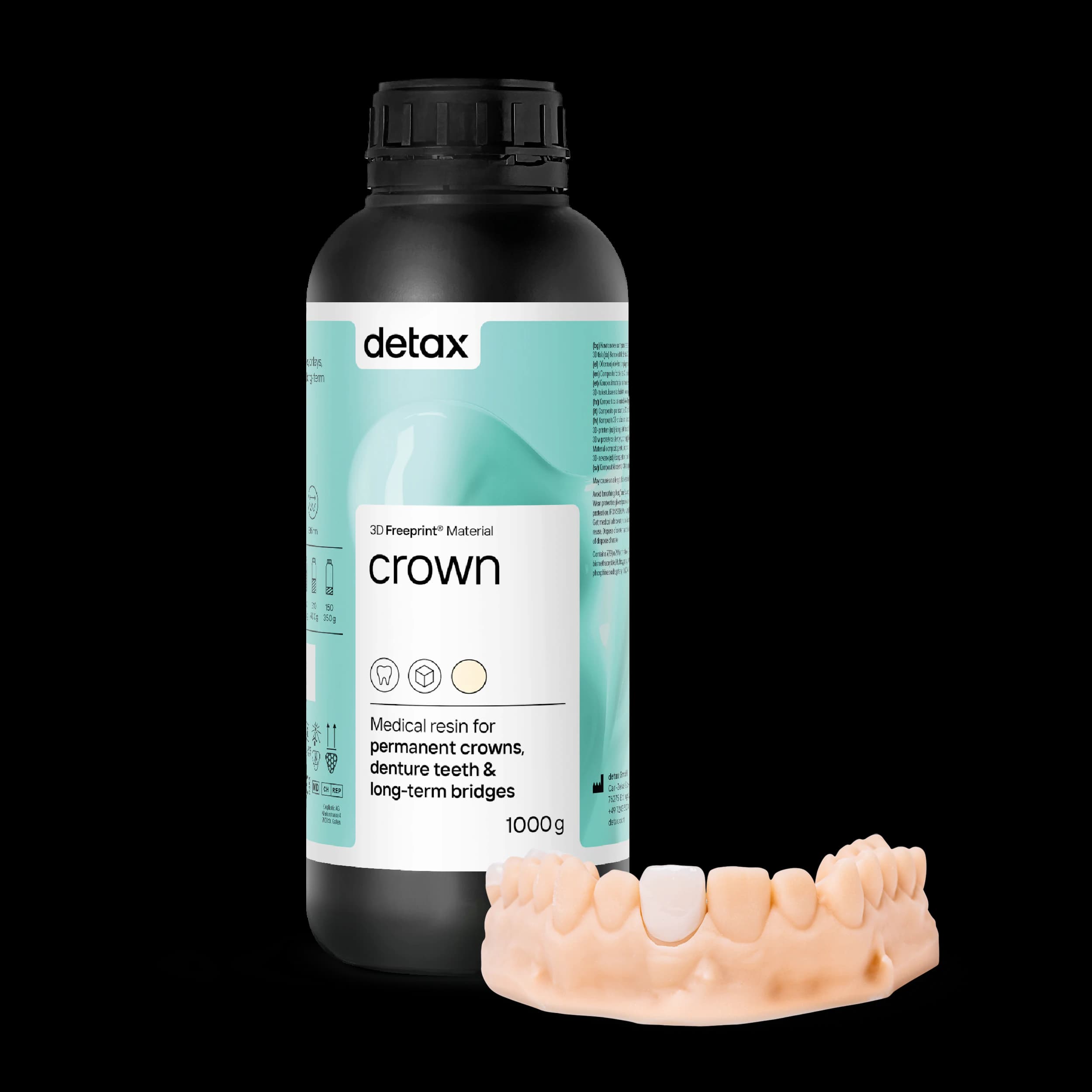 FREEPRINT® Crown A1 3D Printer Resin, 1000g Bottle - FREEPRINT® Crown A1 1000g - Image 1