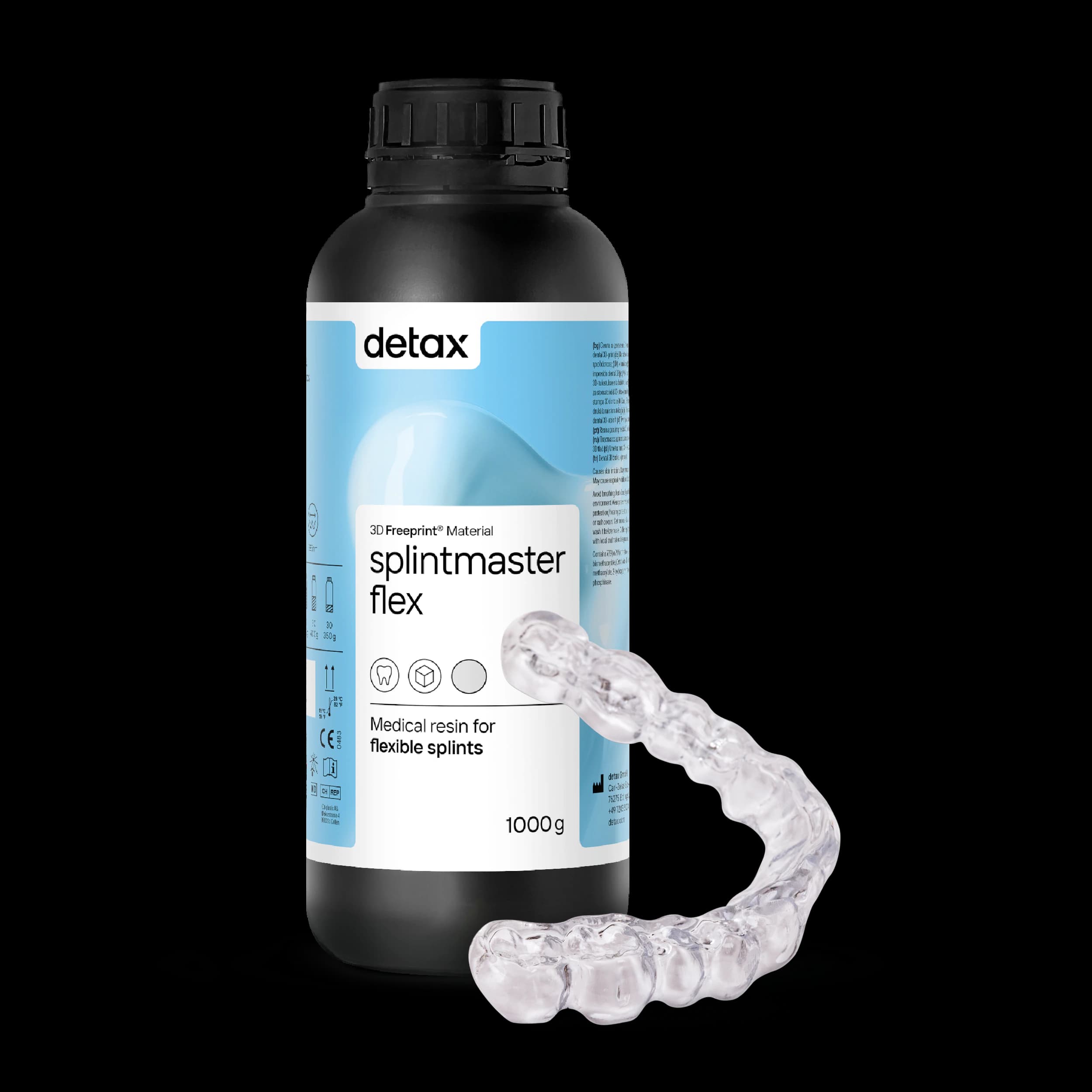 FREEPRINT® Splintmaster Flex 3D Printer Resin, 1000g/Bottle - FREEPRINT® Splintmaster Flex 1000g - Image 1