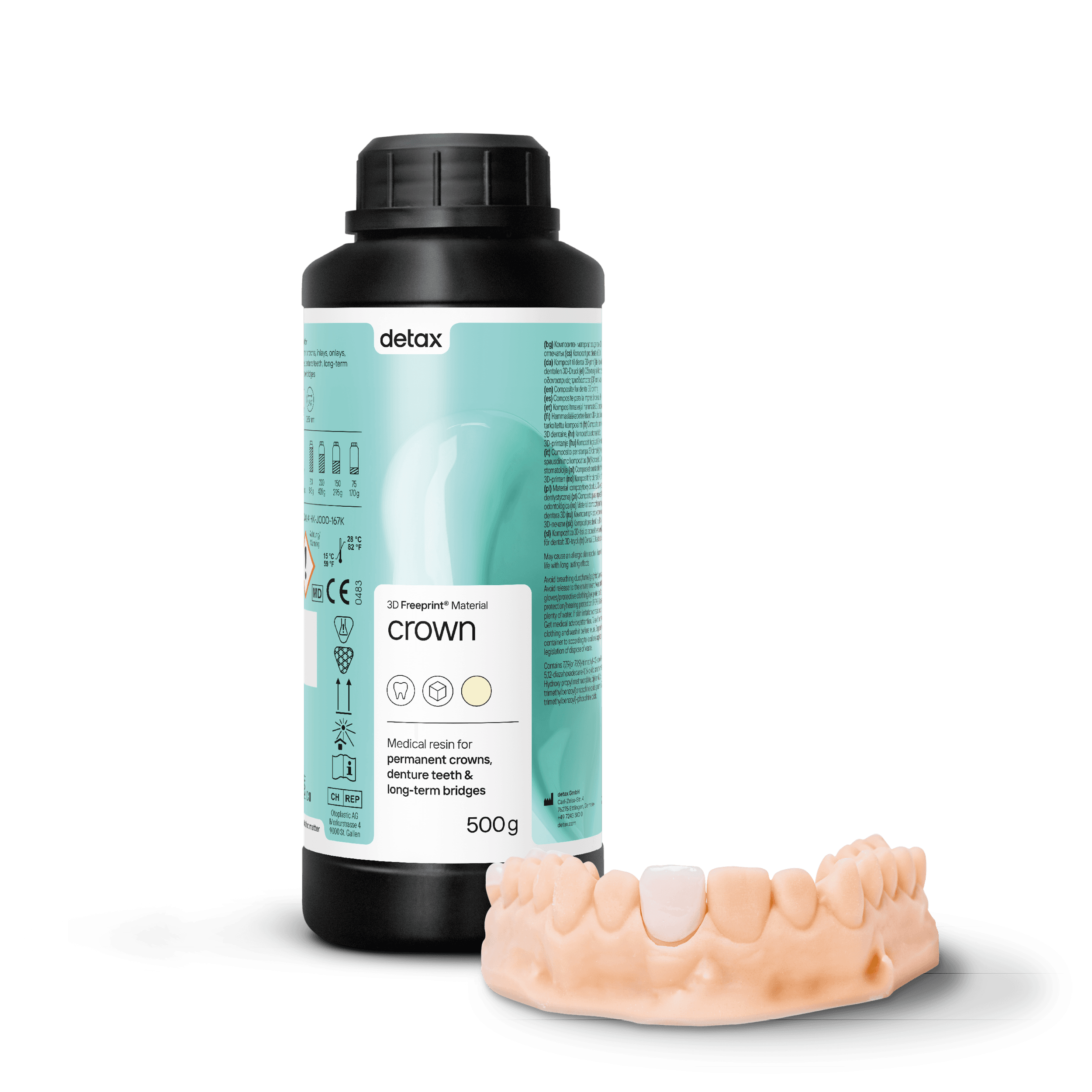 FREEPRINT® Crown B3 500g, 3D Printer Resin, 01KEZKNSFJSV0M30JKG2JKT3J6 - FREEPRINT® Crown B3 500g - Image 1