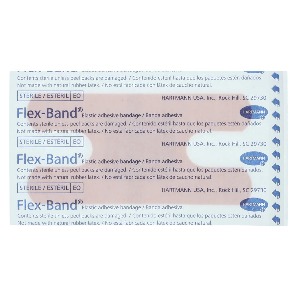 Hartmann Flex-Band Adhesive Bandage, Fabric, Knuckle, 1.5" x 3", Flesh, Sterile, 100/Box thumbnail 3