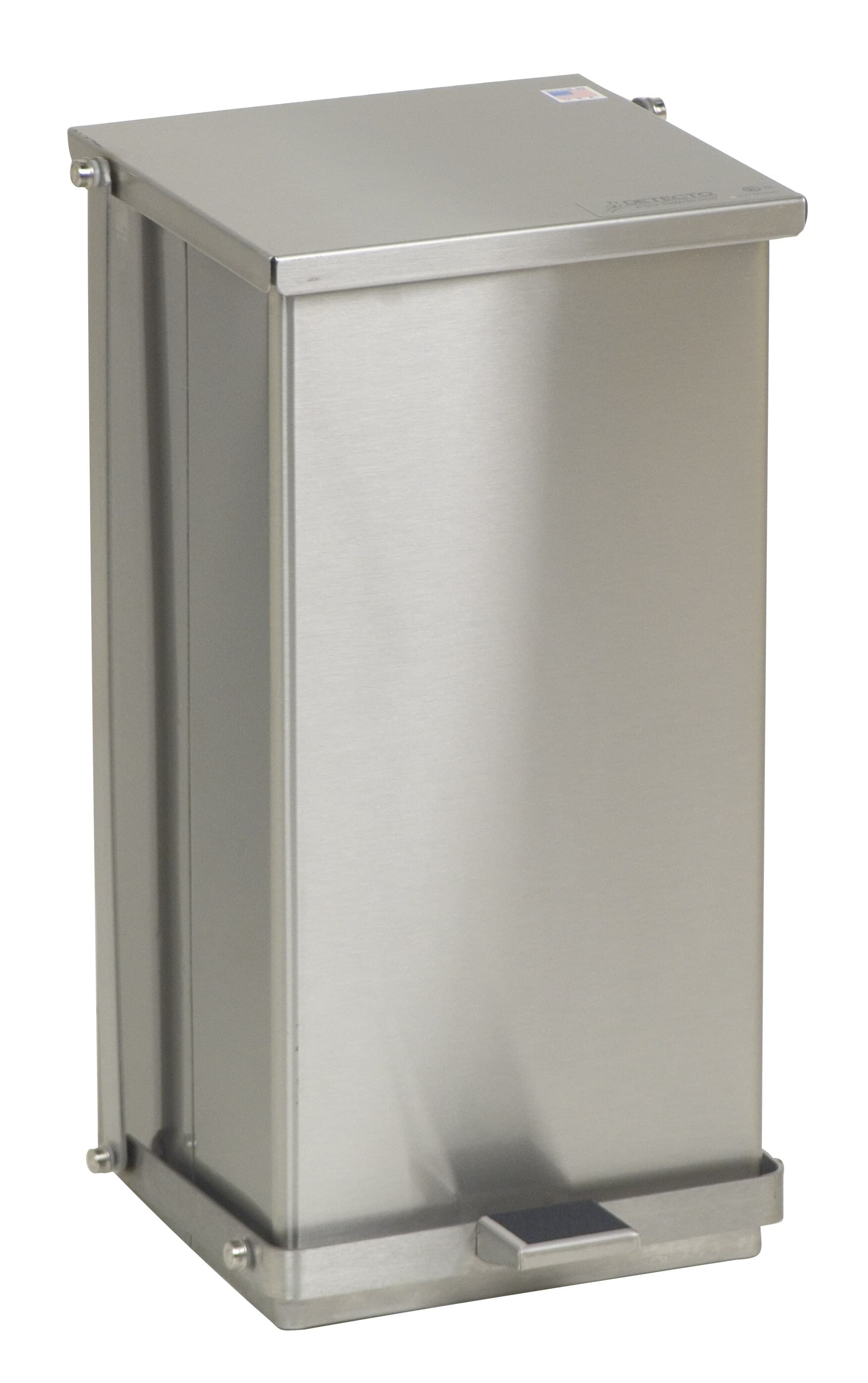 Detecto Step-On Can, Stainless Steel, Square, 01KT0J07MXHHBD50CDQR2Q21R0 thumbnail 2