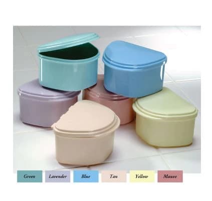 Plasdent Denture Boxes, Assorted Pastel Colors, 12/Box, 200BTH-PSA - Denture Boxes 12/Pk Pastel - Image 1