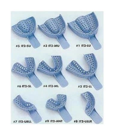 Plasdent Excellent II Disposable Impression Trays, Perforated, Size 1, Large Upper Arch, Baby Blue, 12/Pk, IT2-LU - Excellent II Disposable Impression Trays, # 1, Large, Upper Arch, 12/Pk, IT2-LU - Image 1