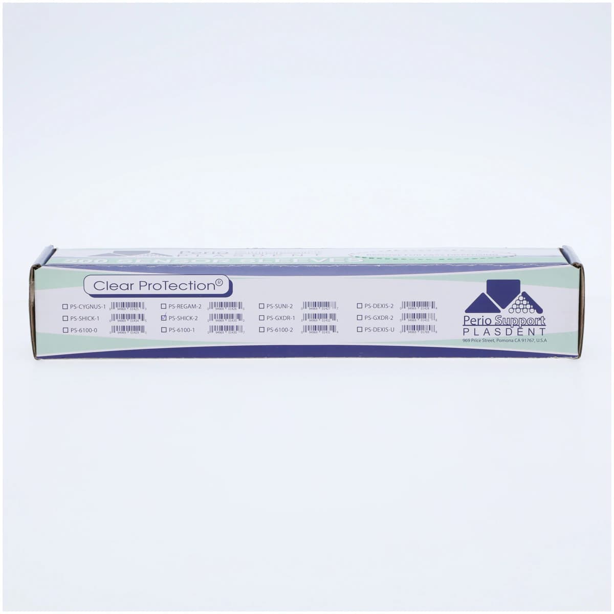 Plasdent Digital X-Ray Sensor Sleeves for Schick Size 2, Clear Plastic, 9.5" Long, No Paper Backing, 500/Box, PS-SCHICK-2 thumbnail 3