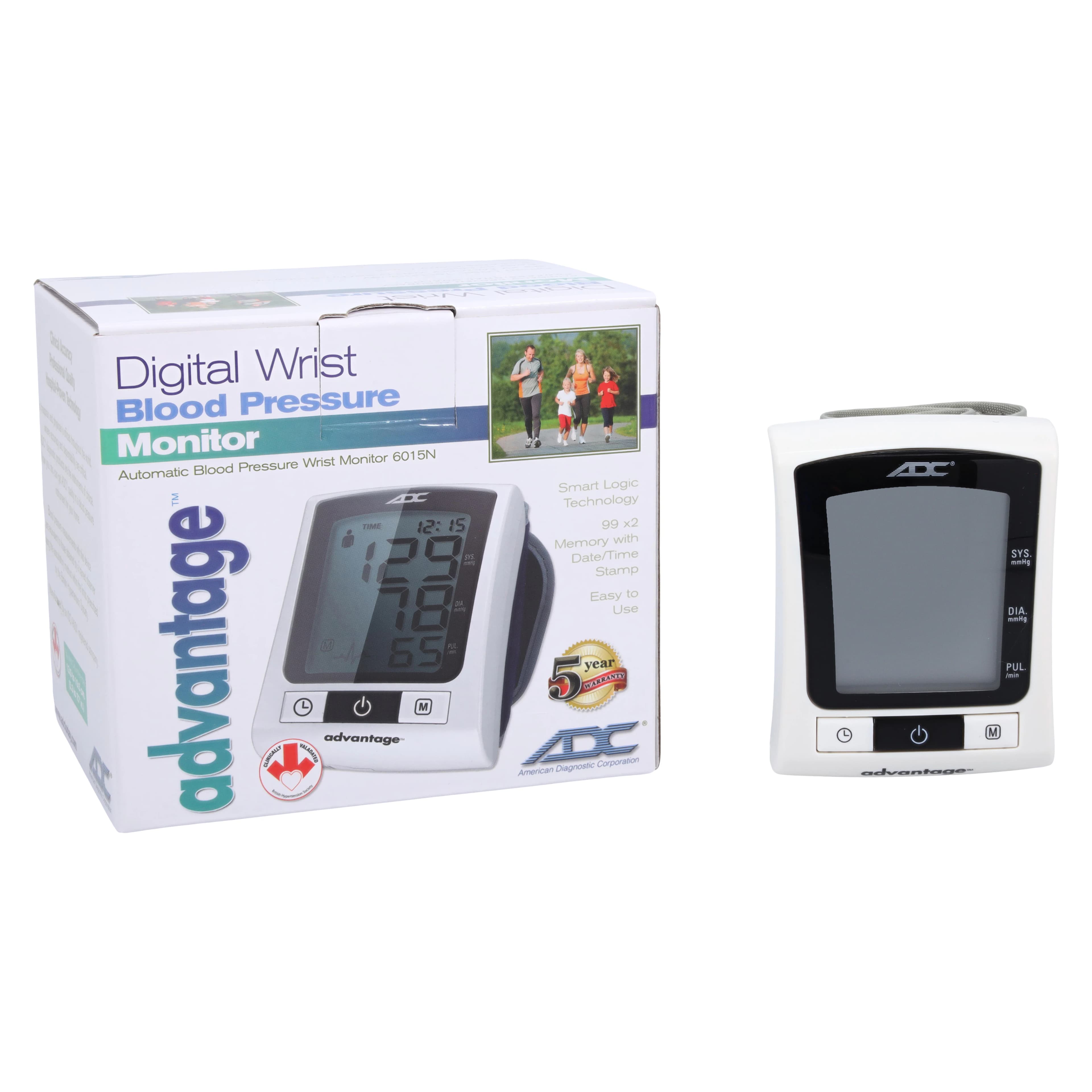 Advantage 6015N Digital Wrist Blood Pressure Monitor, Navy Blue, Latex-Free Cuff, 6015N - Advantage 6015N Digital Wrist Blood Pressure Monitor. Portable, economical - Image 1