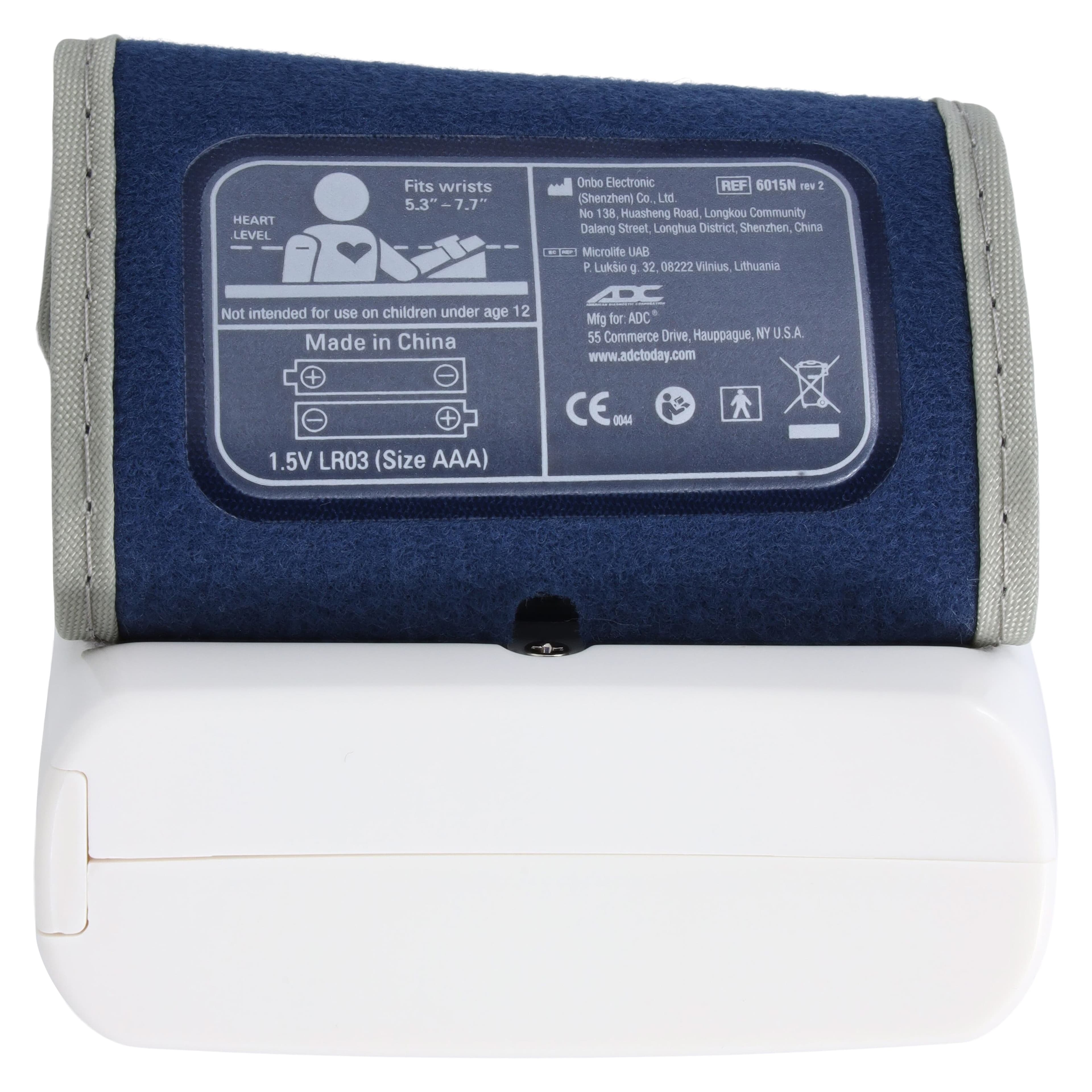 Advantage 6015N Digital Wrist Blood Pressure Monitor, Navy Blue, Latex-Free Cuff, 6015N thumbnail 6
