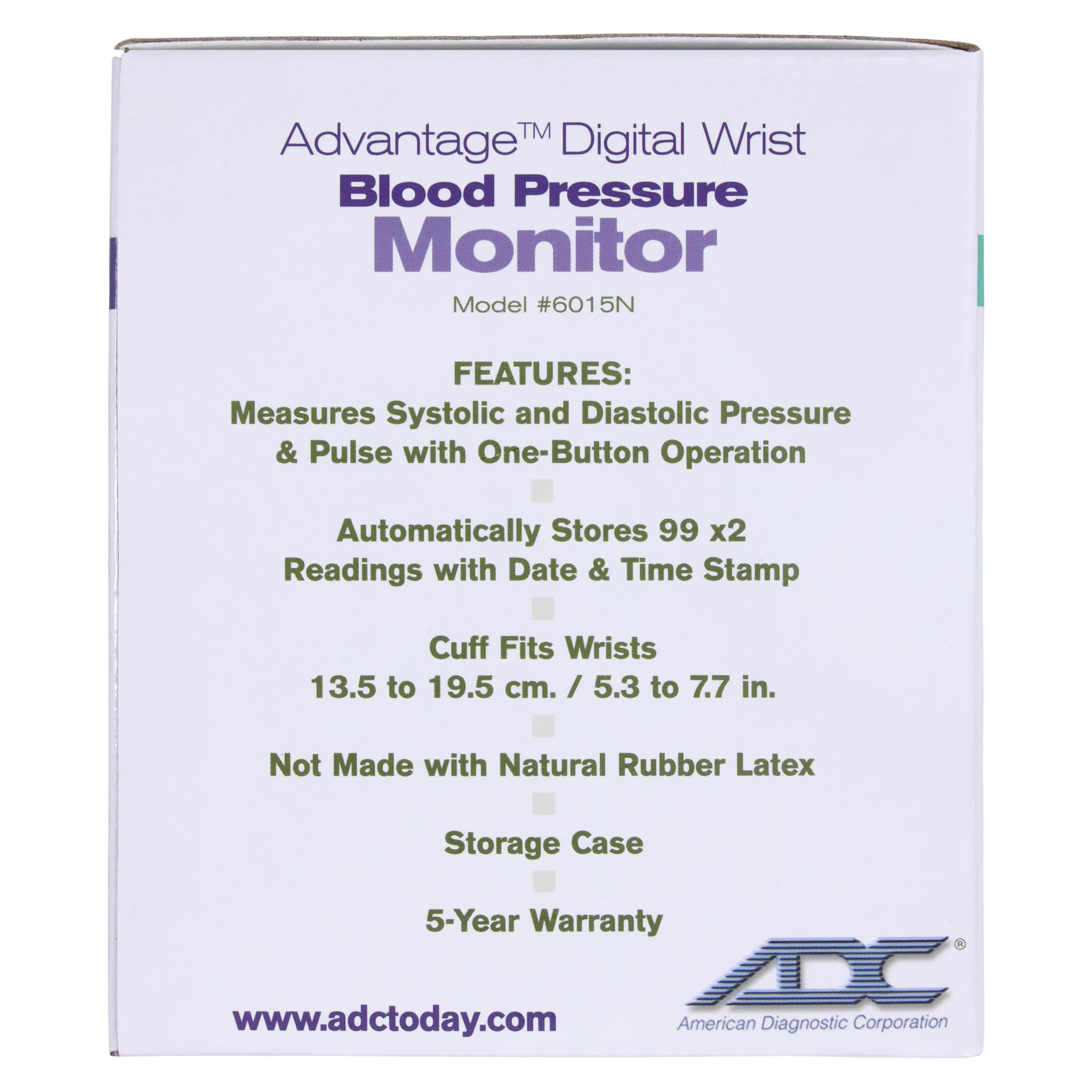 Advantage 6015N Digital Wrist Blood Pressure Monitor, Navy Blue, Latex-Free Cuff, 6015N thumbnail 12