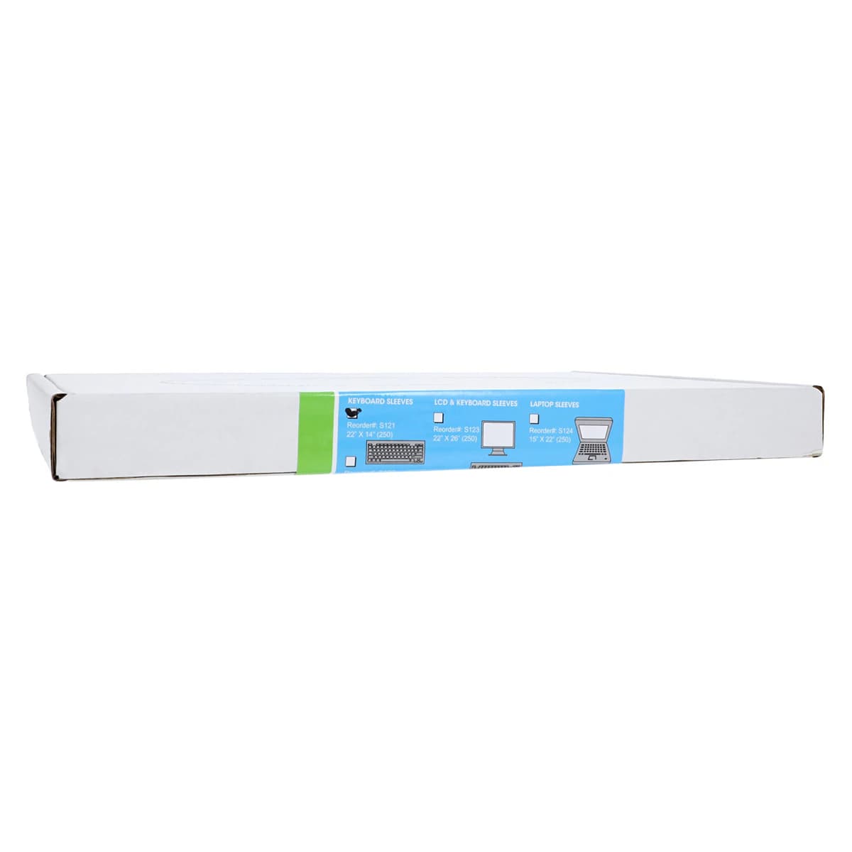 Pac-Dent Armor Disposable Keyboard Sleeves, 22" x 14", Clear Polyethylene, 250/Box, S121 - Keyboard Sleeves / Covers 22in x 14in 250/Bx, S121 - Image 1